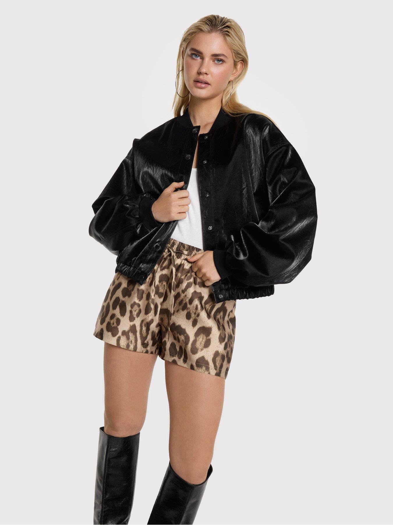 alix-the-label-jaguar-shorts-brown