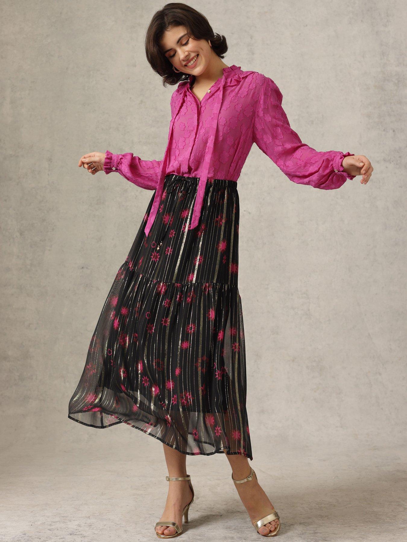 Emily Lovelock Jacquard Blouse - Pink