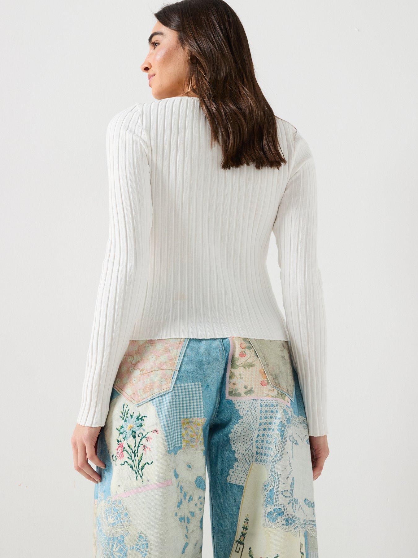 Image 2 of 6 of FREE PEOPLE Tilly Long Sleeve Knitted Top - Cream