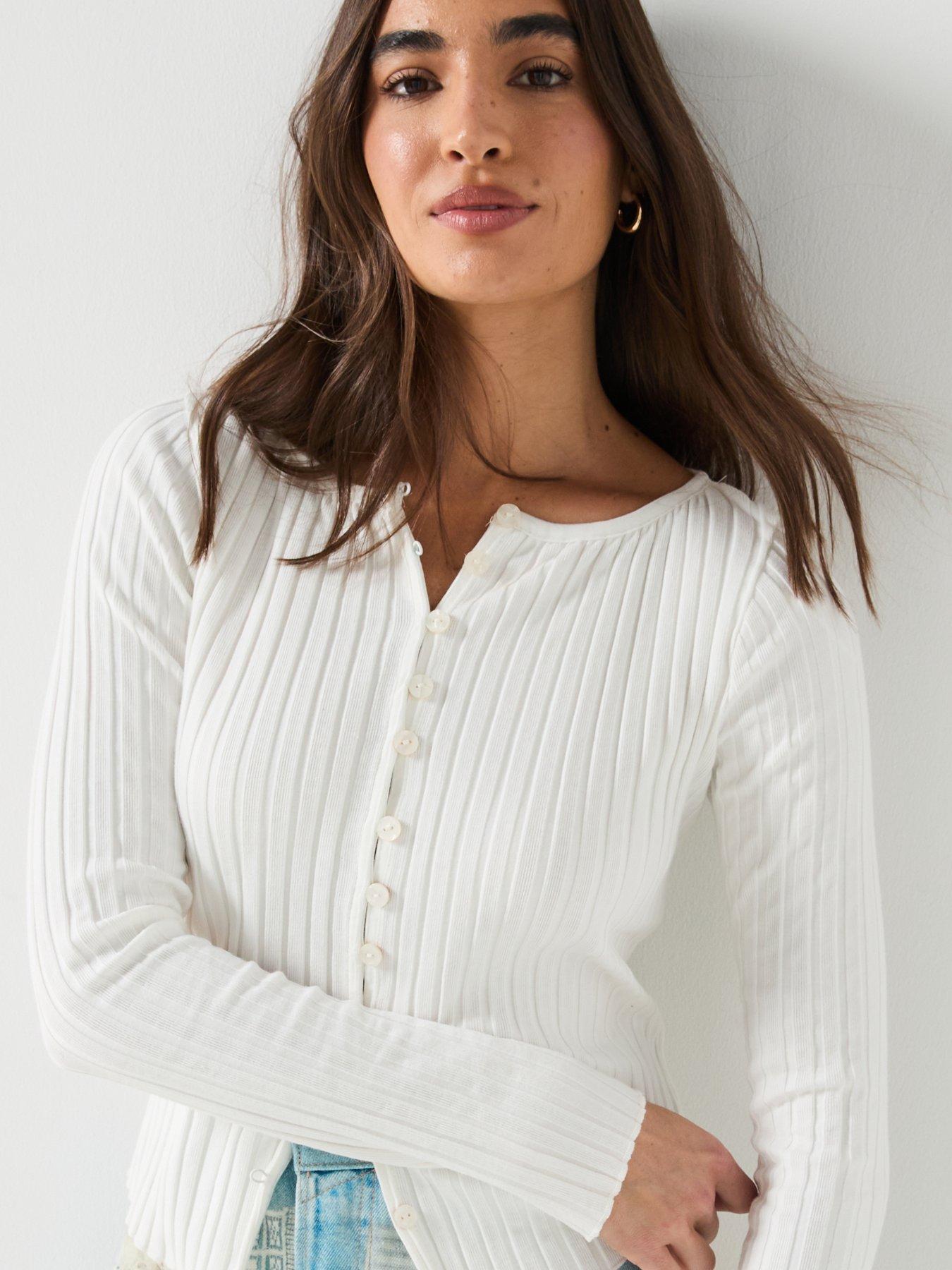Image 4 of 6 of FREE PEOPLE Tilly Long Sleeve Knitted Top - Cream