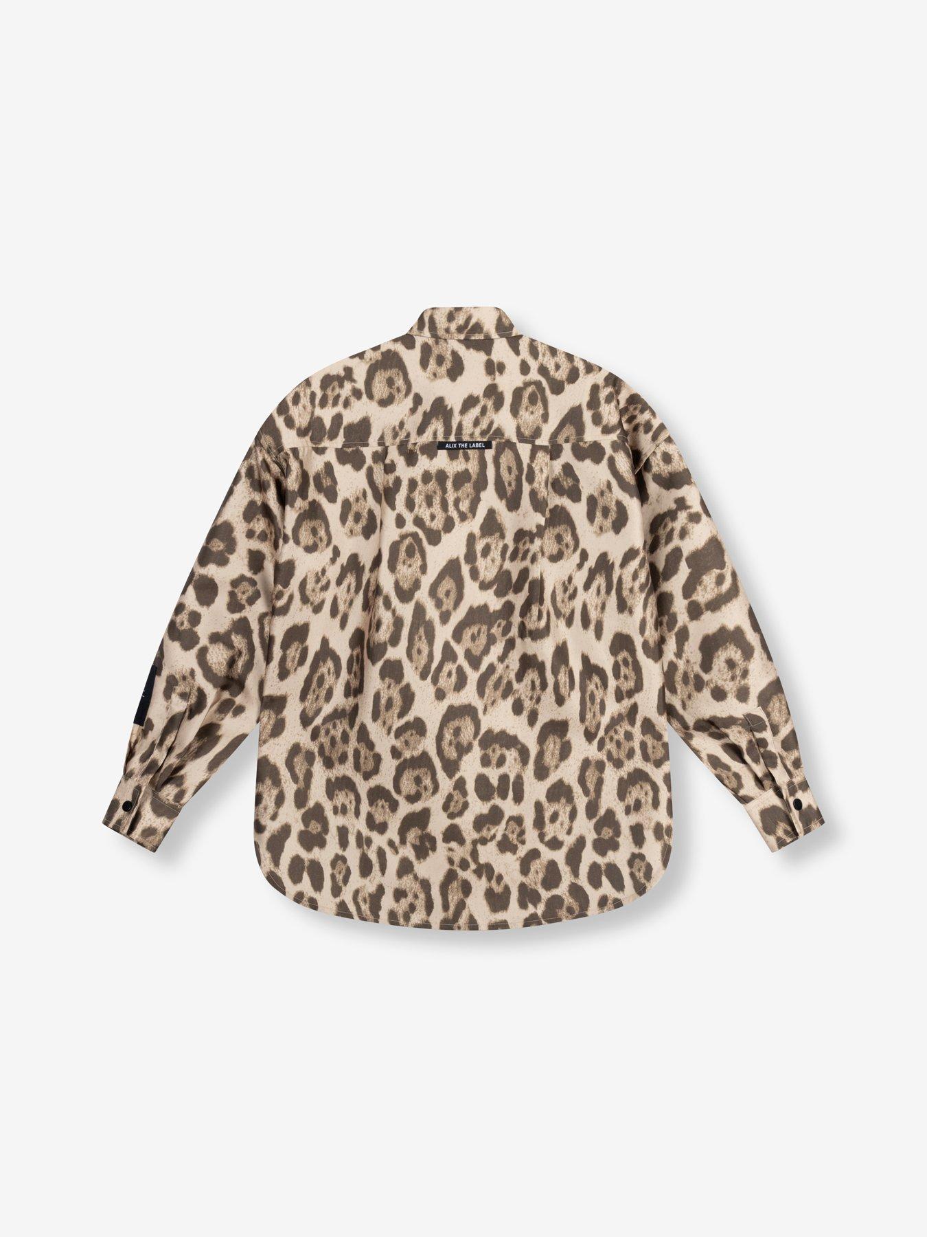 Image 2 of 5 of Alix the Label Jaguar Oversized Blouse - Brown