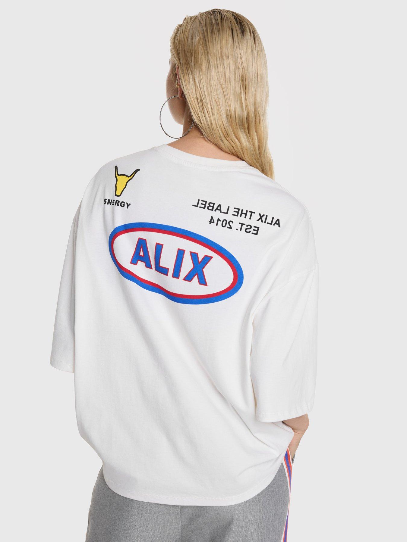 Image 2 of 4 of Alix the Label Racer T-Shirt - White