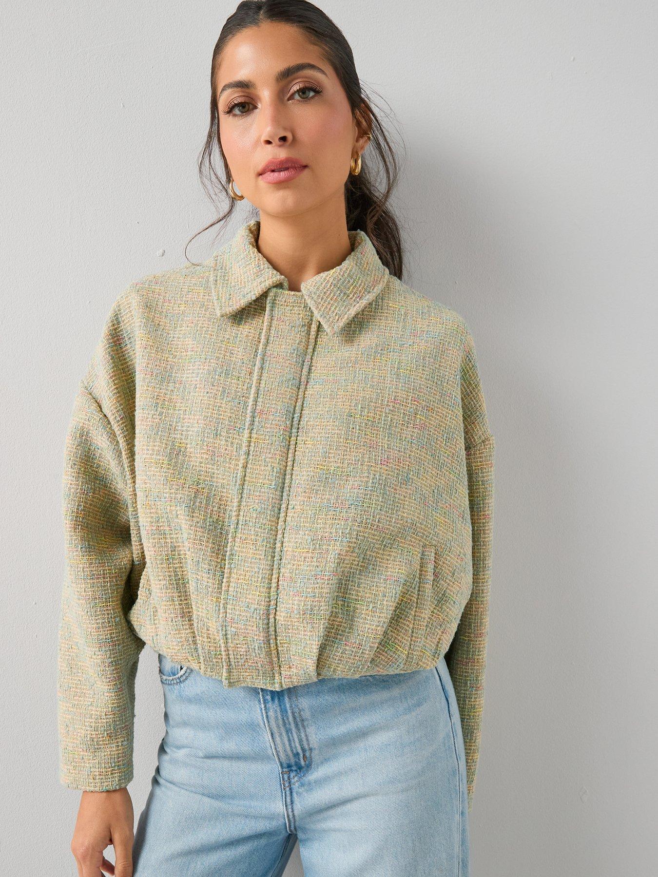 the-very-collection-boucle-bomber-jacket-greenoutfit