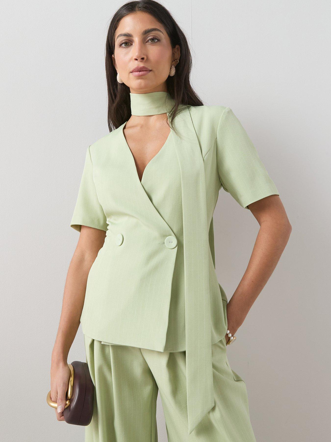 the-very-collection-pinstripe-short-sleeve-tailored-top-sagefront