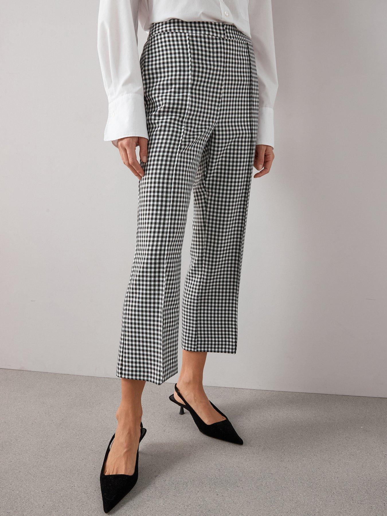 The Very Collection Gingham Capri Trousers - Print