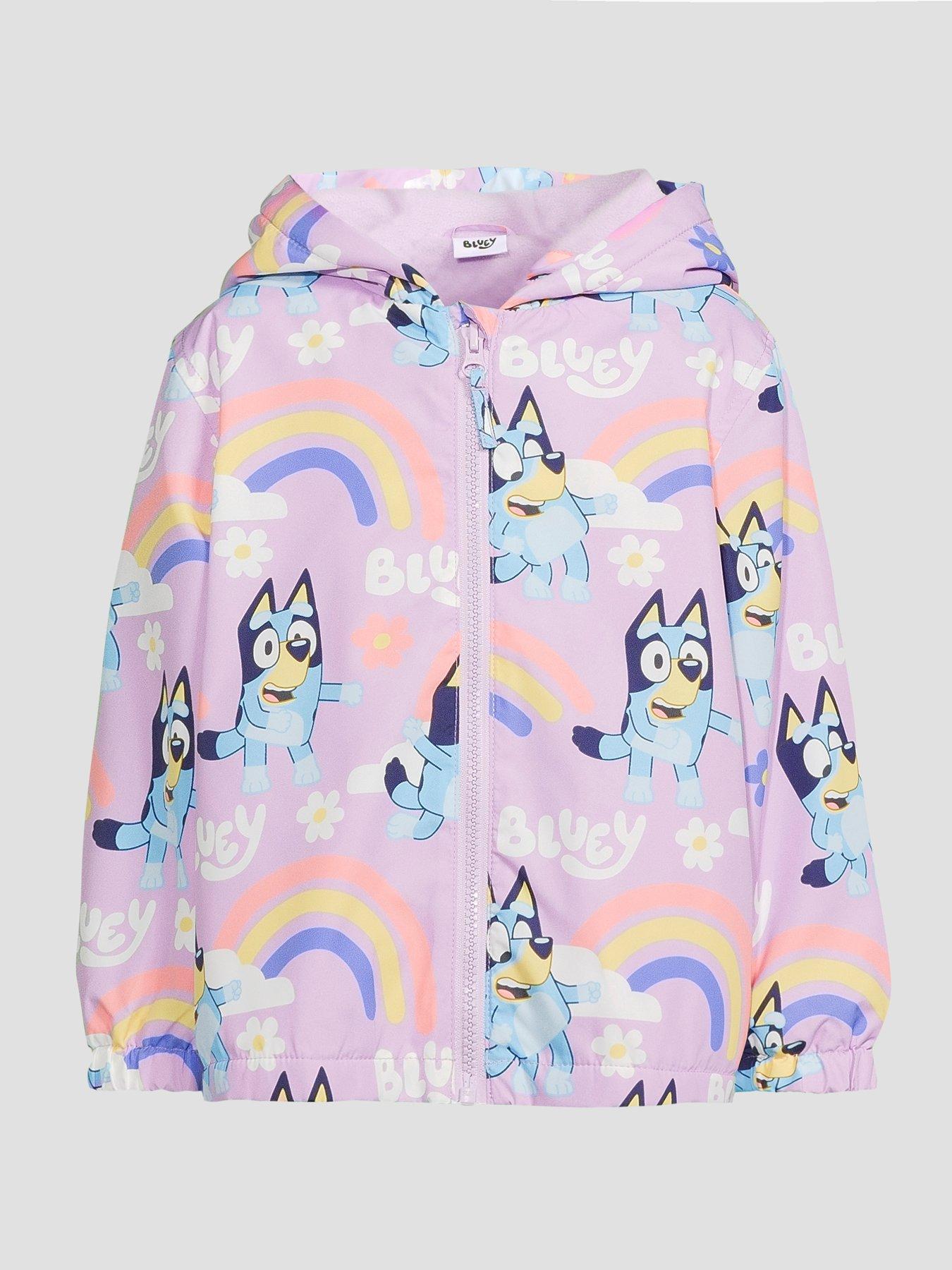 Image 6 of 6 of The Very Collection Bluey Rainbow Rain Mac - Purple