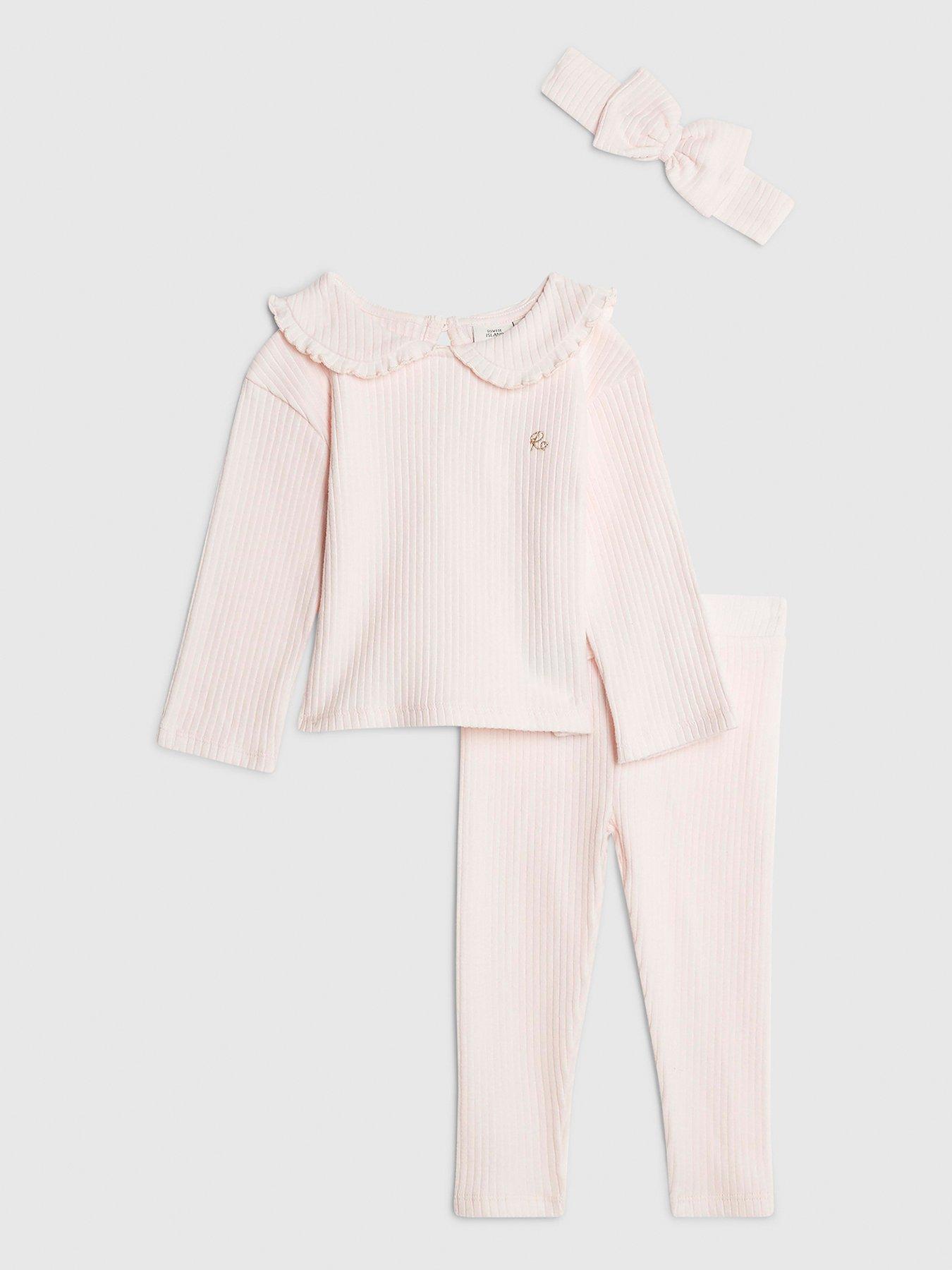river-island-baby-girls-ribbed-headband-set-pink