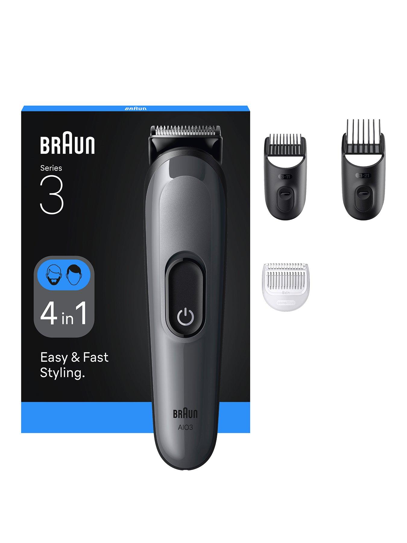 Braun Braun All-in-One Series 3, 4in1 Grooming Kit, 14 Lengths, AIO3500, Grey