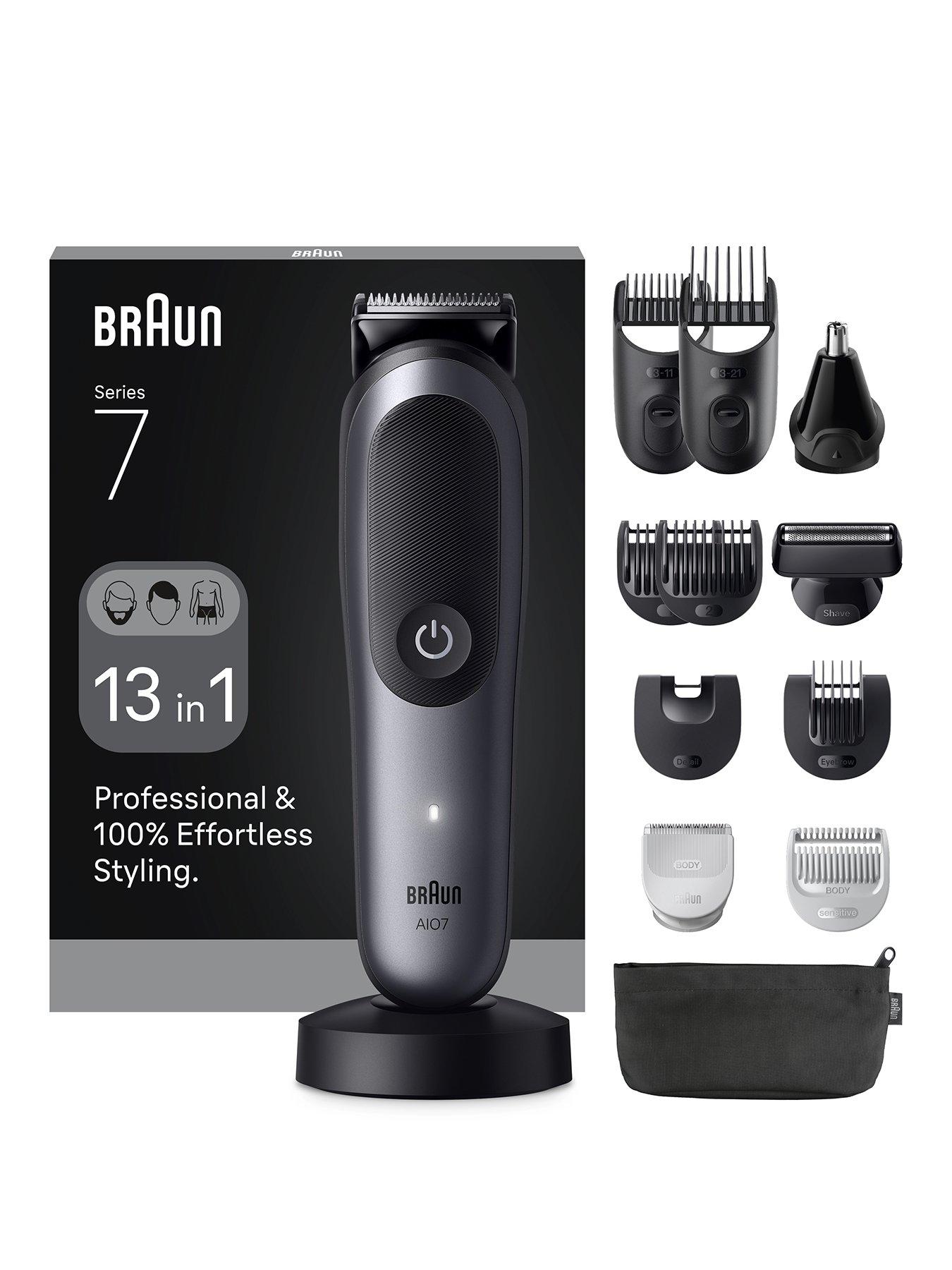 Braun All-in-One Series 7, 13in1 Grooming Kit, ProBlade, AutoSense, AIO7560, Grey