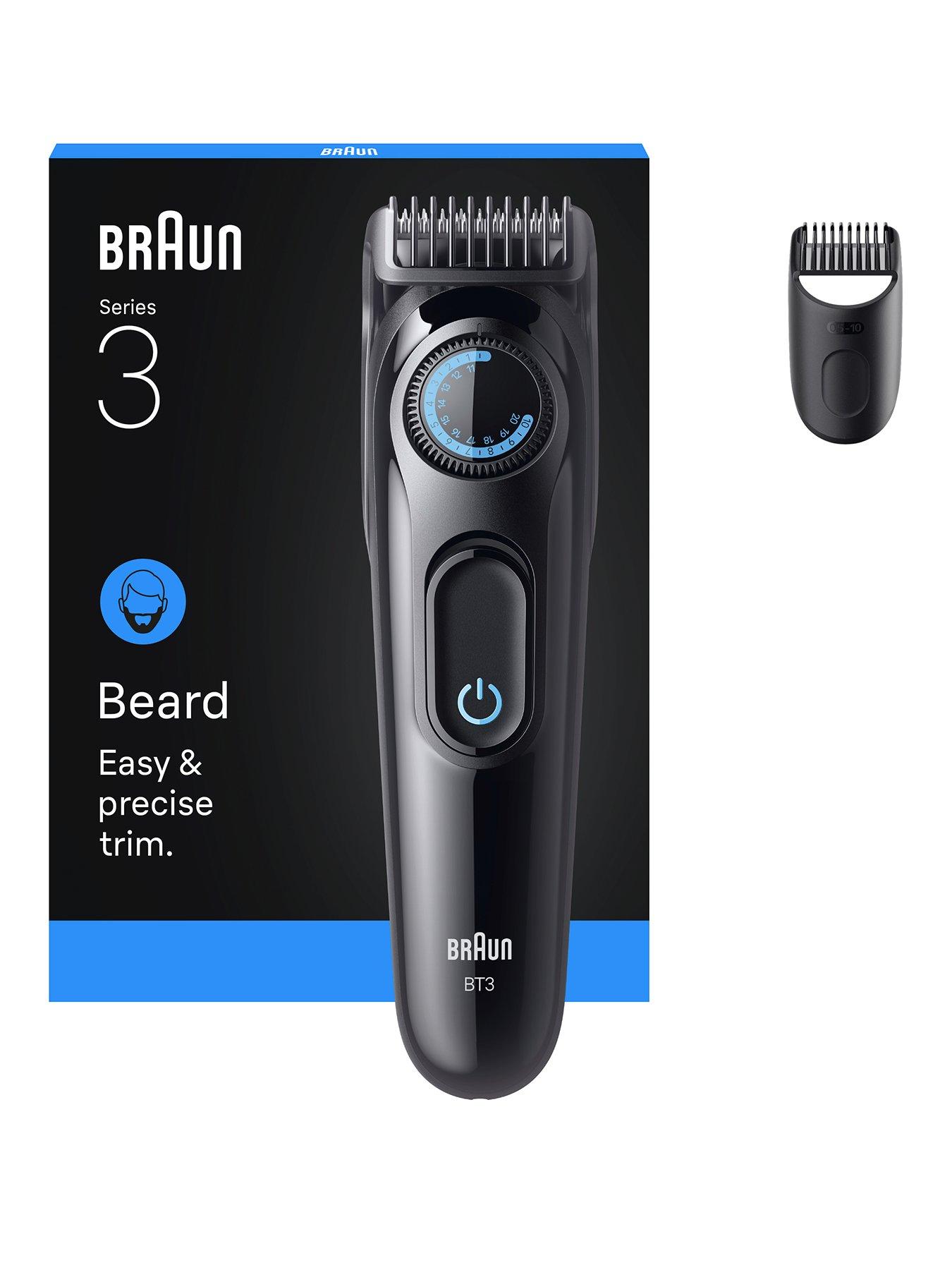Braun Braun Beard Trimmer Series 3, +2 Styling Tools, 20 Lengths, BT3500, Black