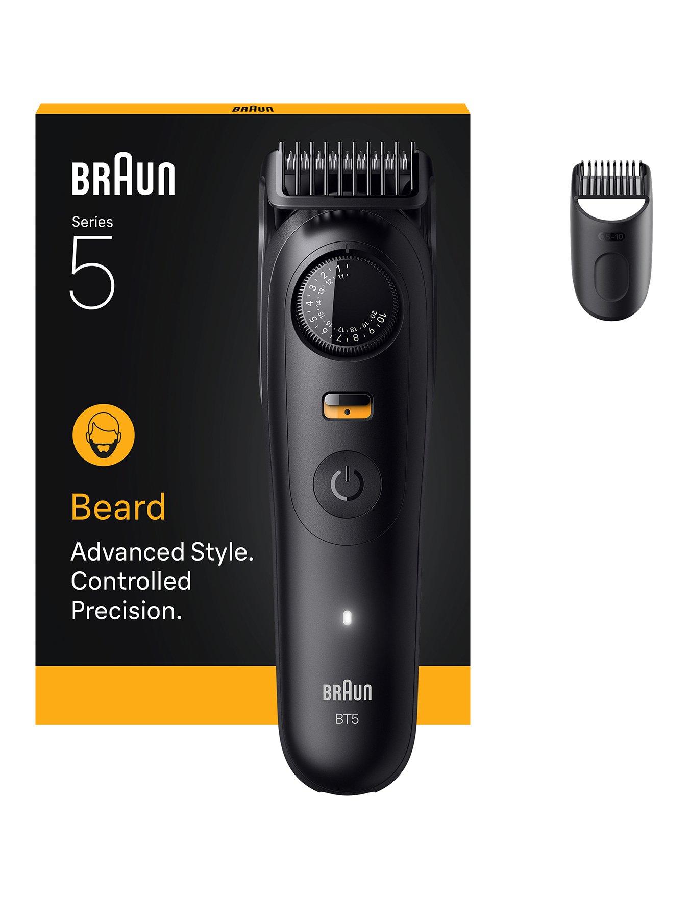 Braun Braun Beard Trimmer Series 5, +2 Styling Tools, 20 Lengths, BT5500, Black