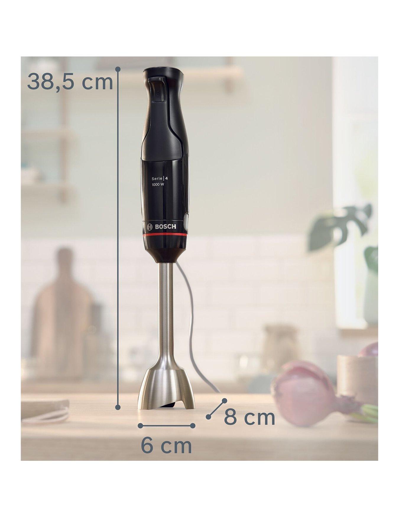 Bosch Bosch Series 4 Ergomaster MSM4B621GB, 2 in 1 1000W Hand blender with chopper - Black