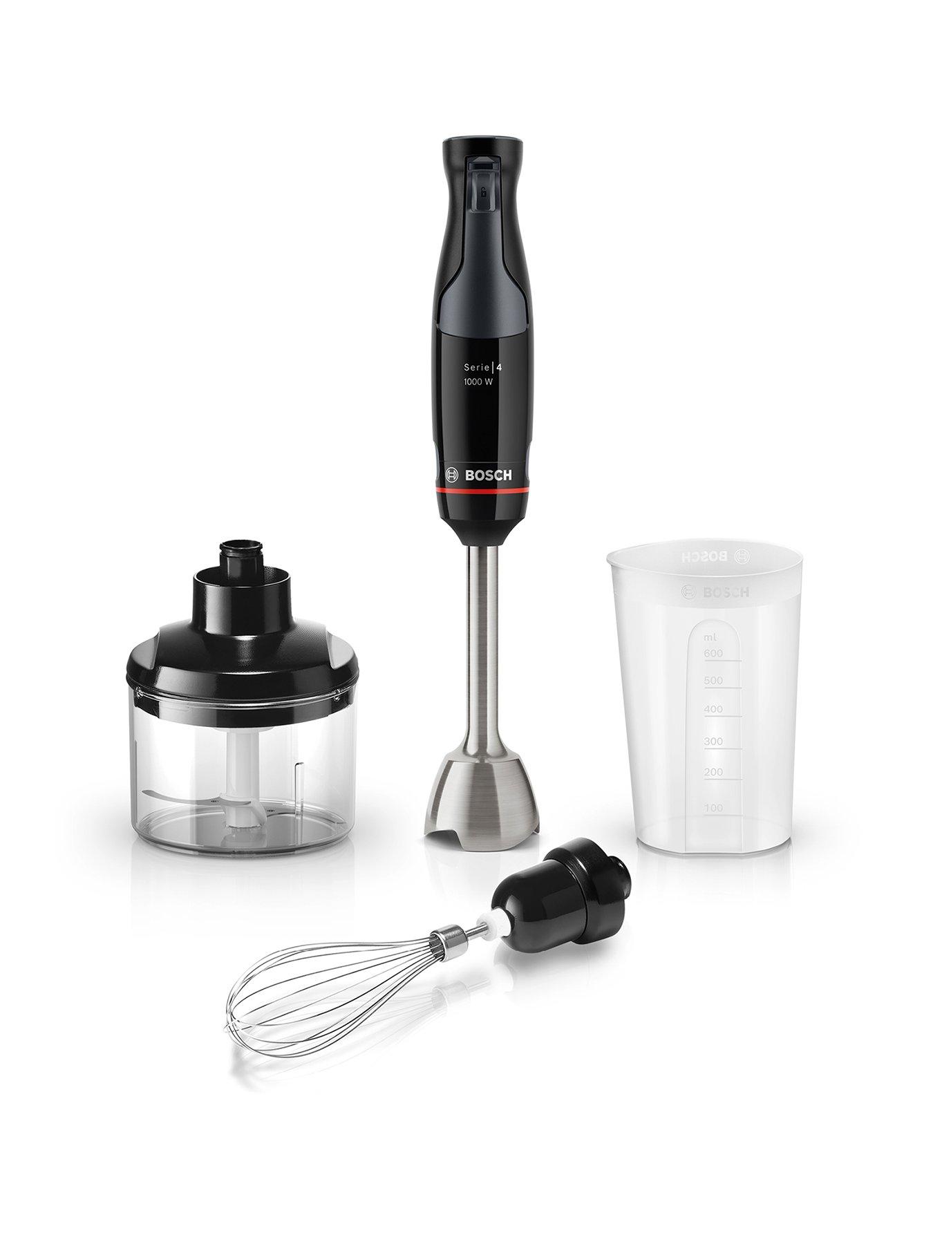 Bosch Bosch Series 4 Ergomaster MSM4B621GB, 2 in 1 1000W Hand blender with chopper - Black