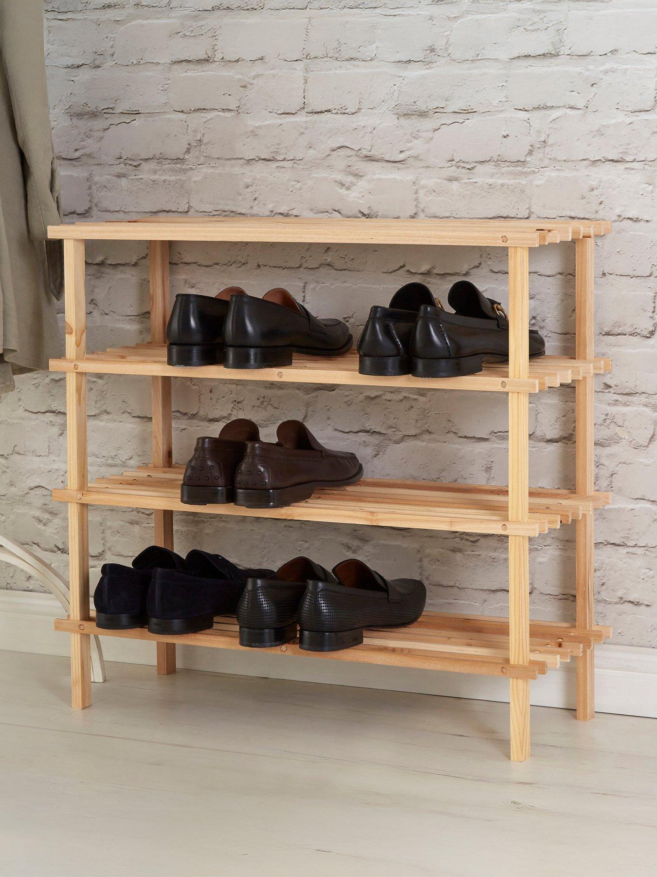 Image 4 of 4 of Interiors By Premier Parker 4 Tier Wooden Shoe Rack