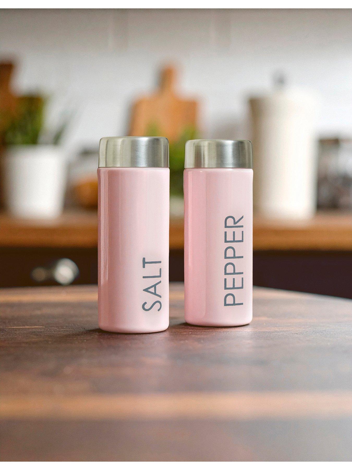 Interiors By Premier Liberty Light Pink Enamel Salt And Pepper Set