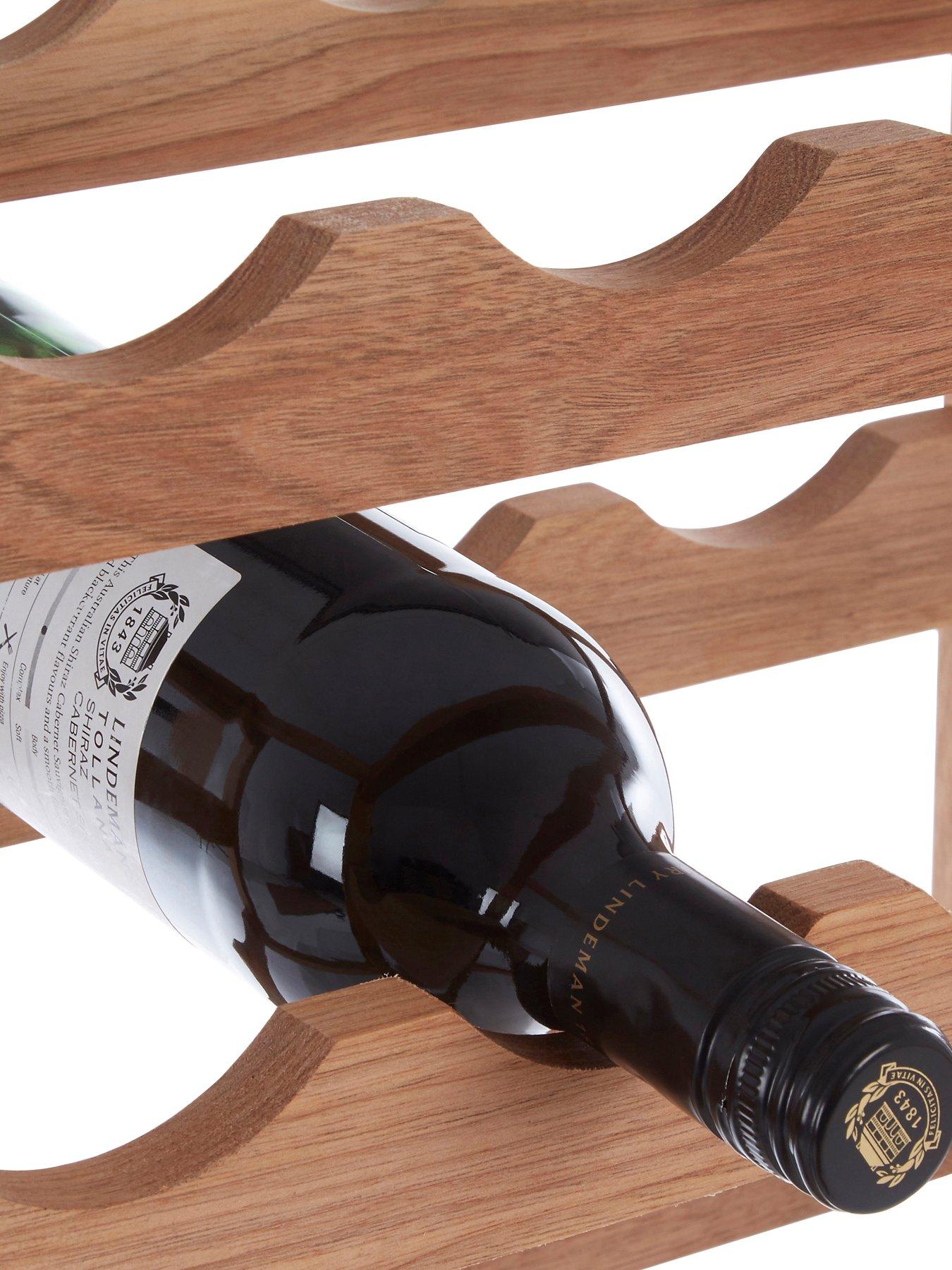 interiors-by-premier-arla-3-tier-walnut-wood-wine-rack