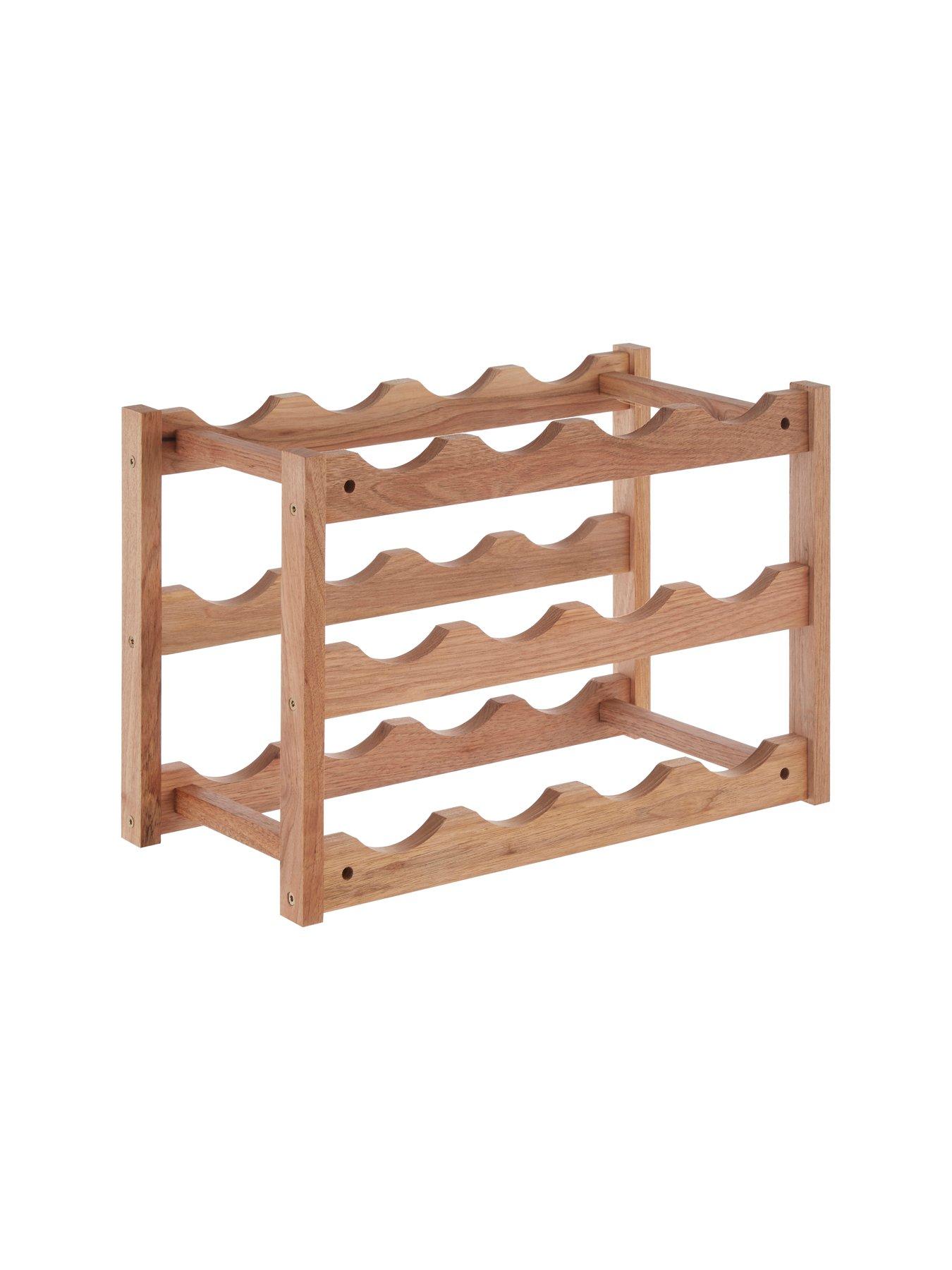 interiors-by-premier-arla-3-tier-walnut-wood-wine-rackback