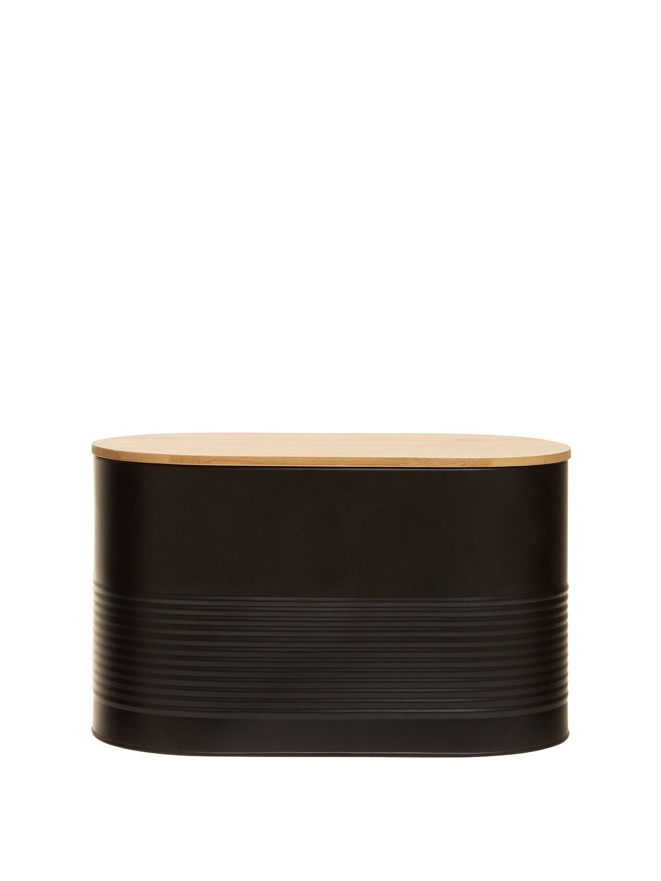 Image of Interiors By Premier Alton Black Bread Bin