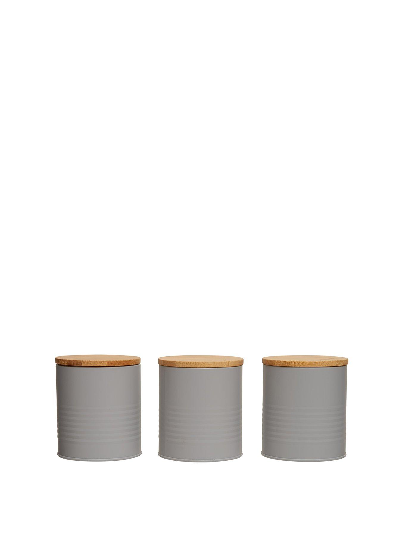 Interiors By Premier Set Of Three Alton Grey Cannisters