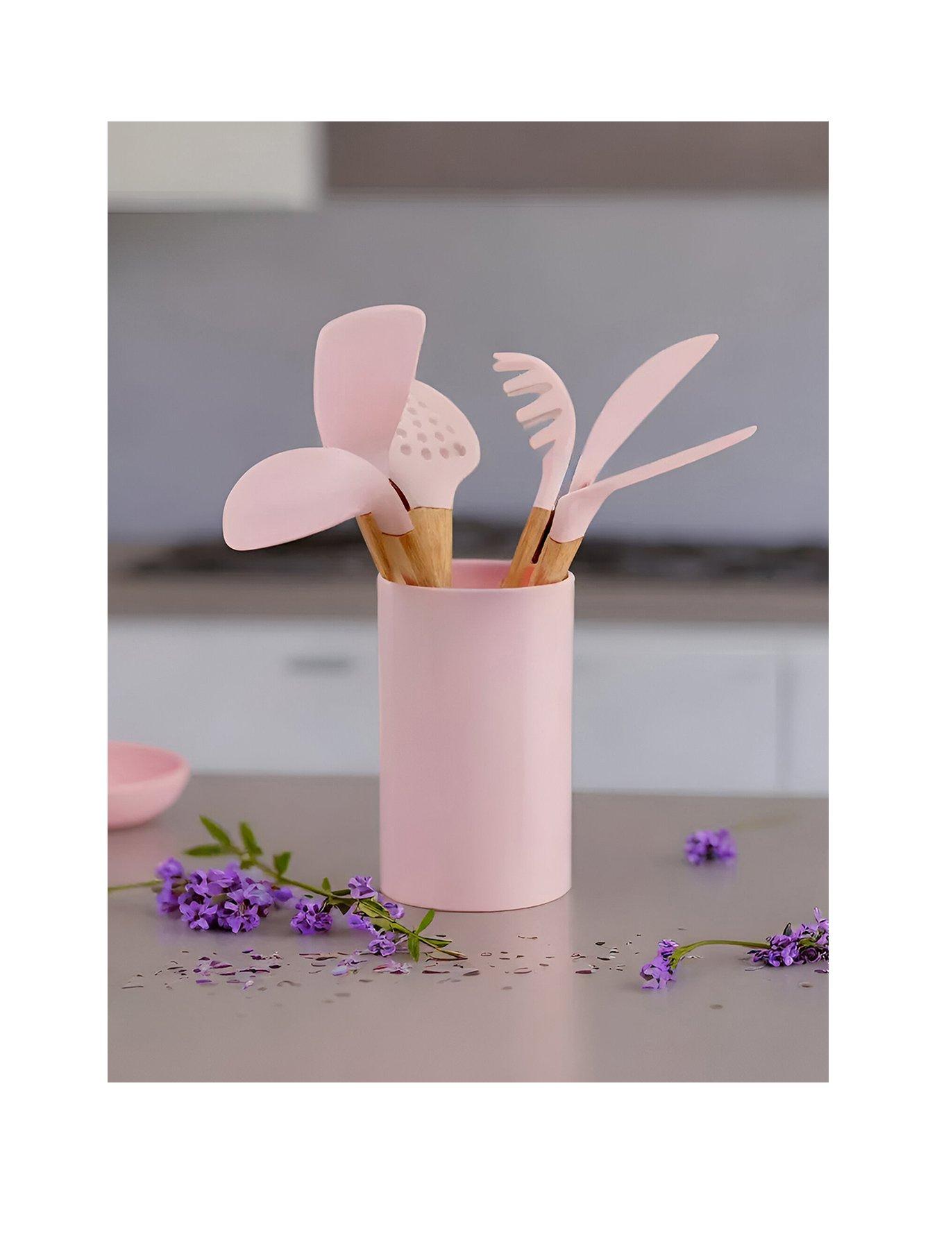 Interiors By Premier Zing 7pc Pastel Pink Utensil Set