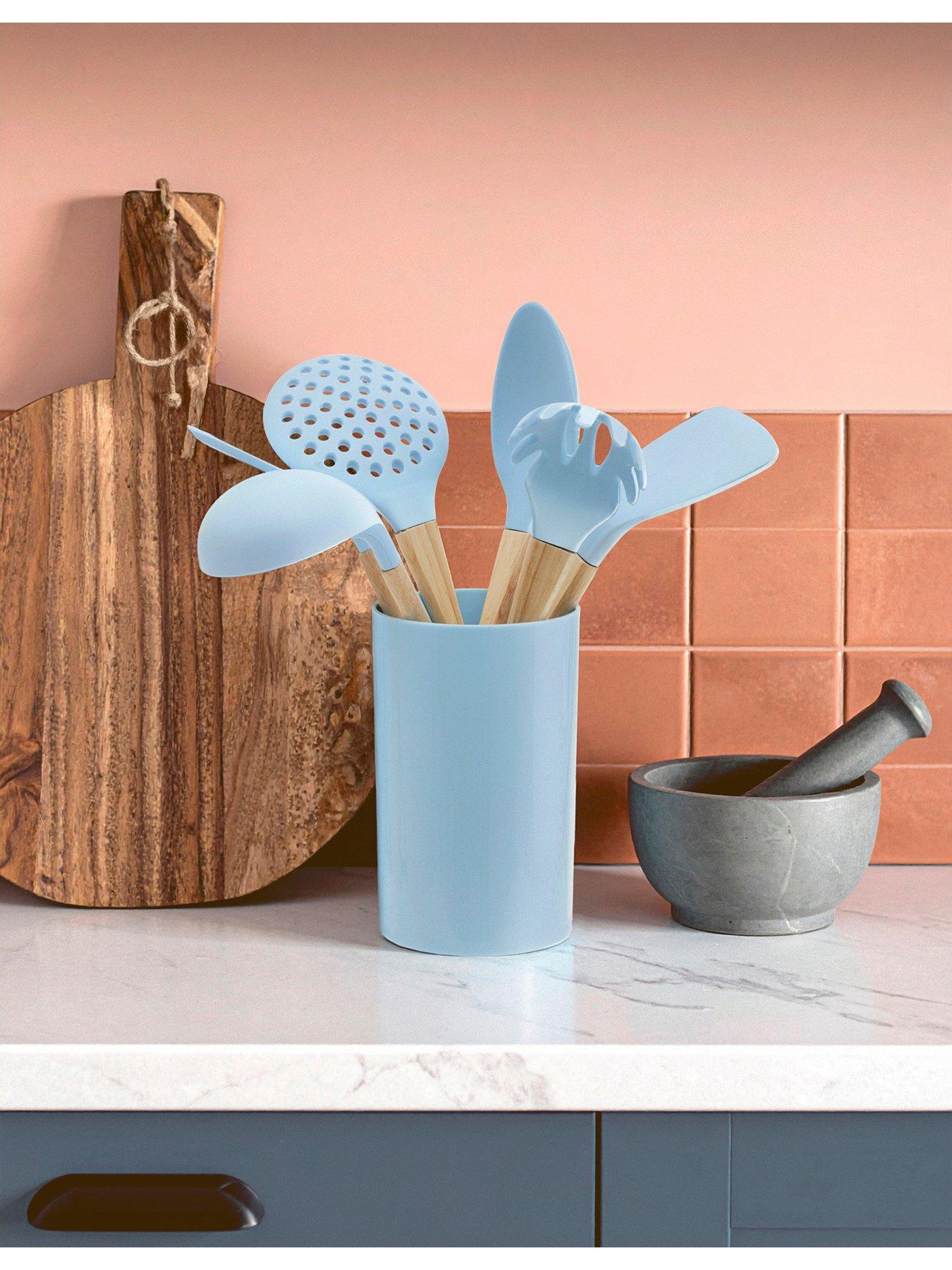 Interiors By Premier Zing 7pc Pastel Blue Utensil Set