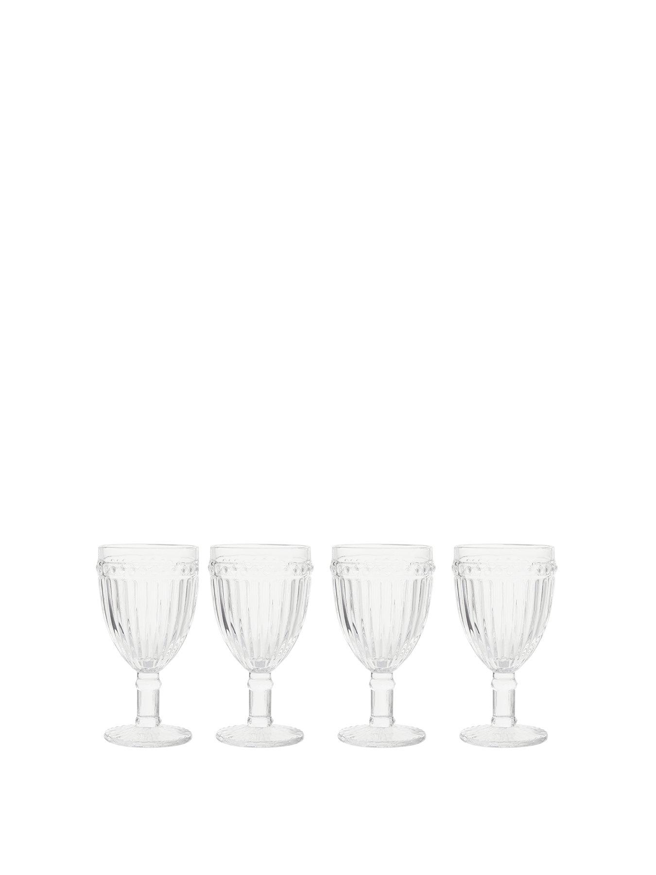 Interiors By Premier Auclair Set Of Four Wine Glasses