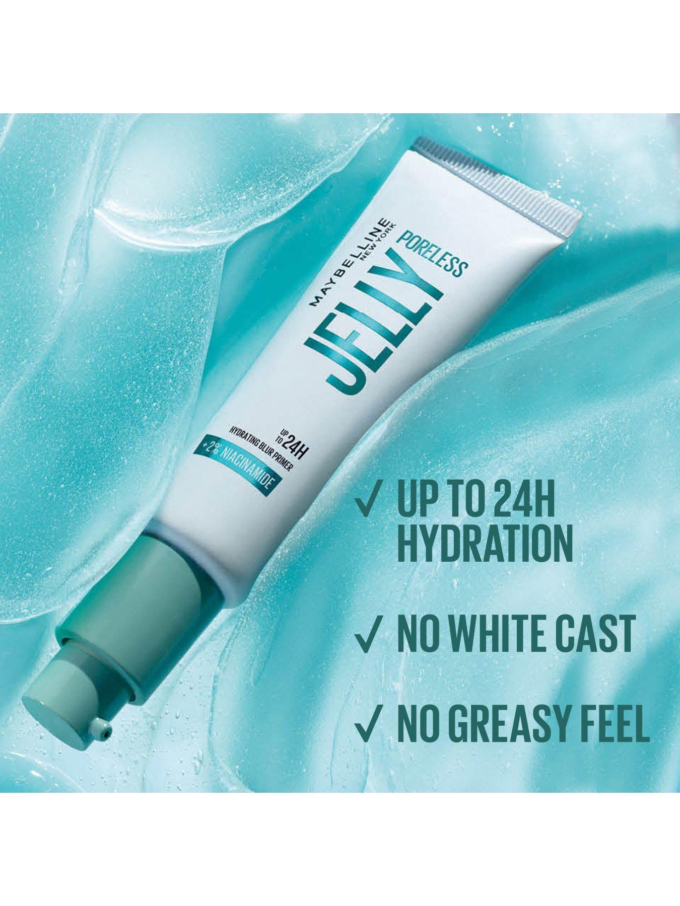 Image 3 of 6 of MAYBELLINE Poreless Jelly, 24H Hydrating Blurring Primer, Silicone-Free, with Niacinamide