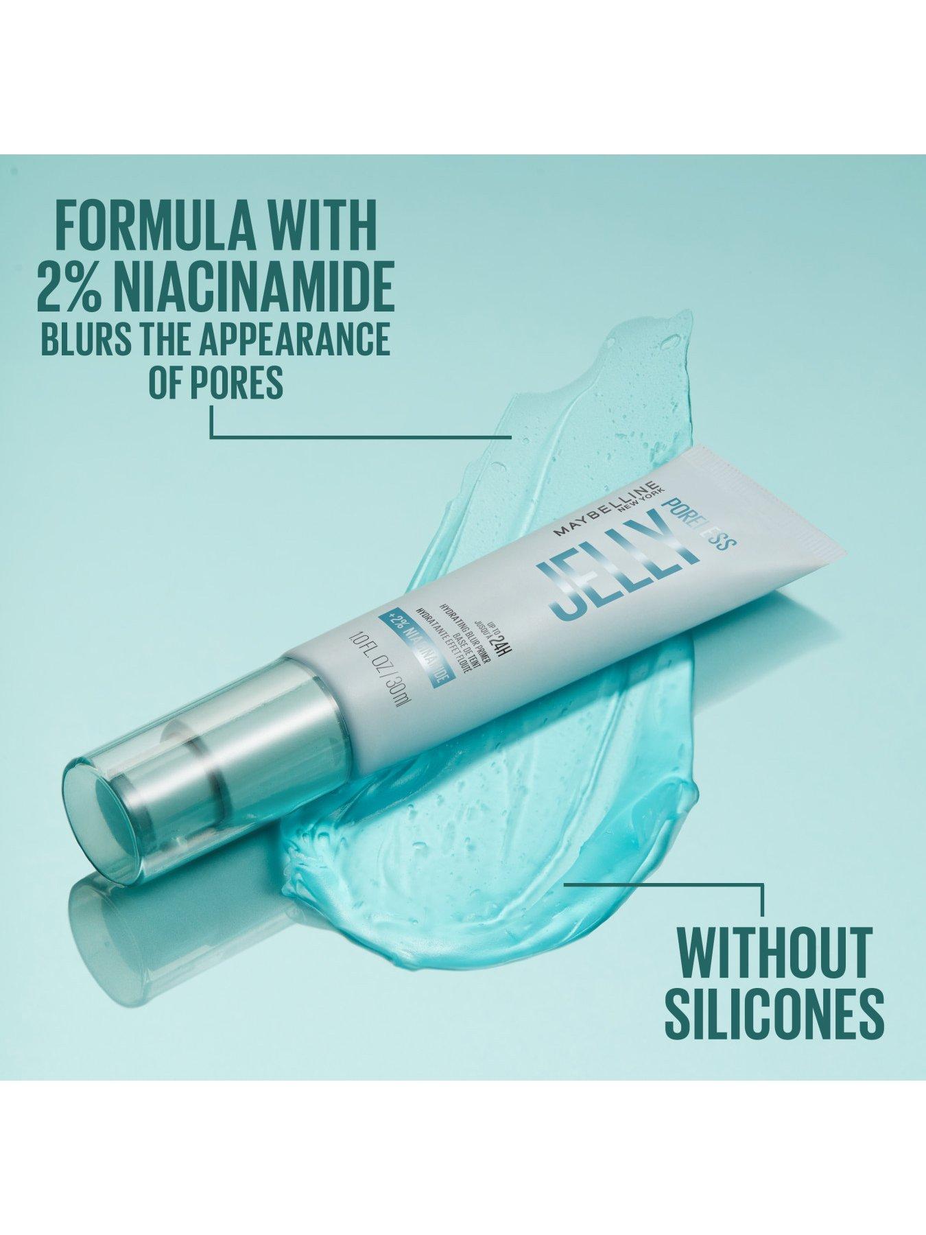Image 5 of 6 of MAYBELLINE Poreless Jelly, 24H Hydrating Blurring Primer, Silicone-Free, with Niacinamide