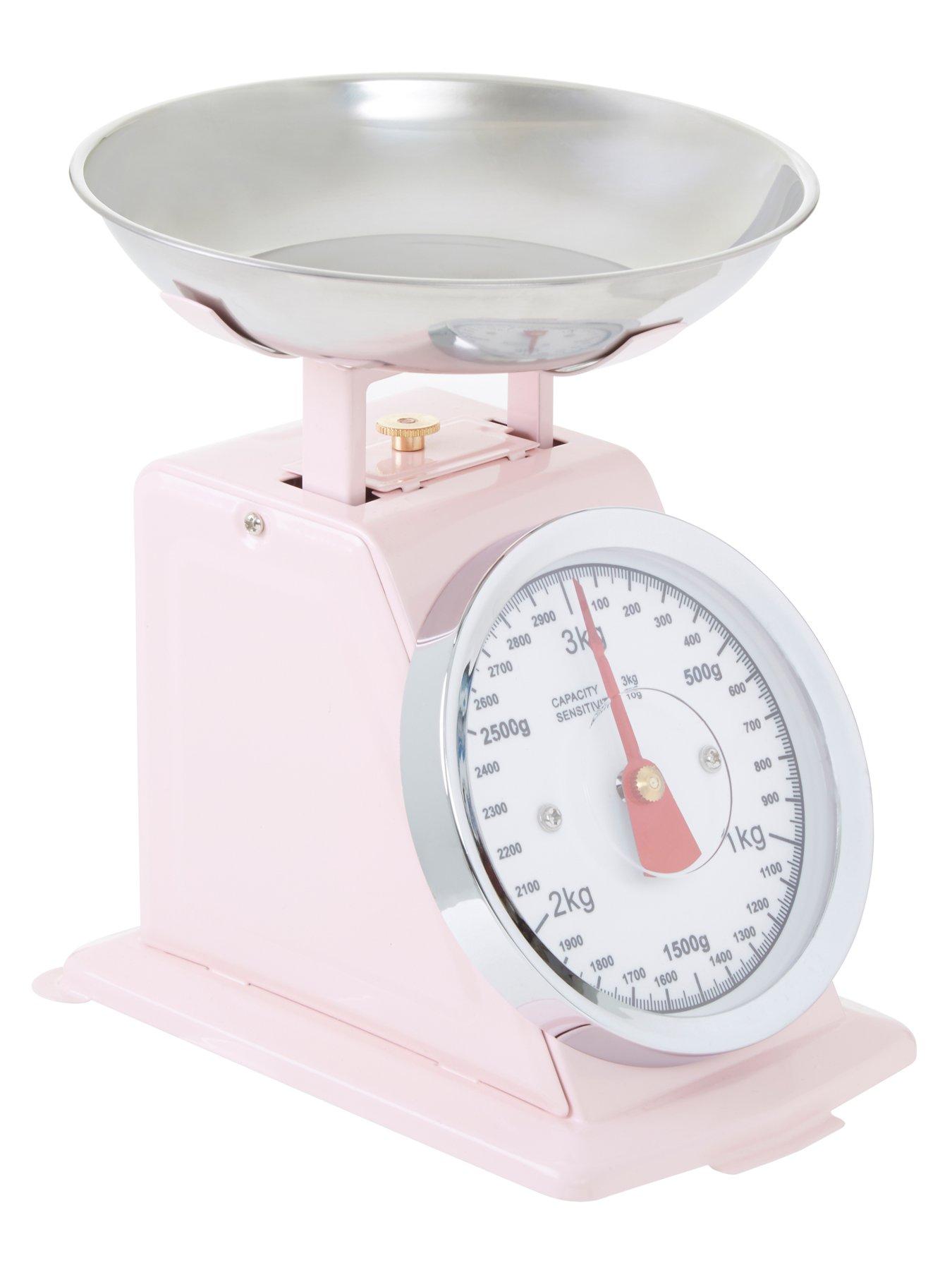 Image 2 of 4 of Interiors By Premier Olivier 3kg Pastel Pink Retro Kitchen Scale