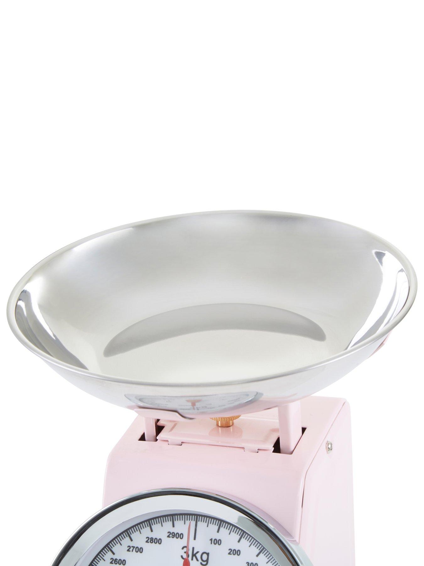 Image 4 of 4 of Interiors By Premier Olivier 3kg Pastel Pink Retro Kitchen Scale