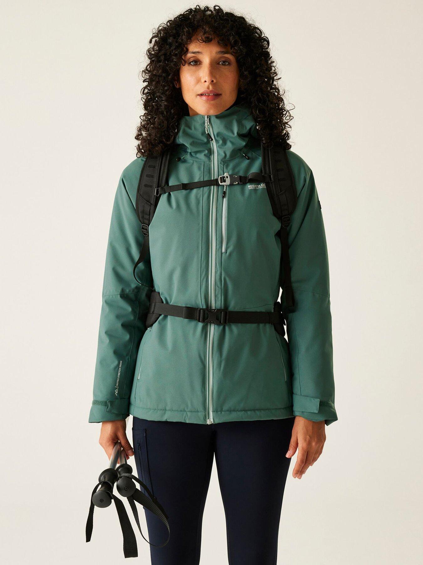 Regatta Womens Highton Stretch Padded Waterproof Insulated Jacket - Green