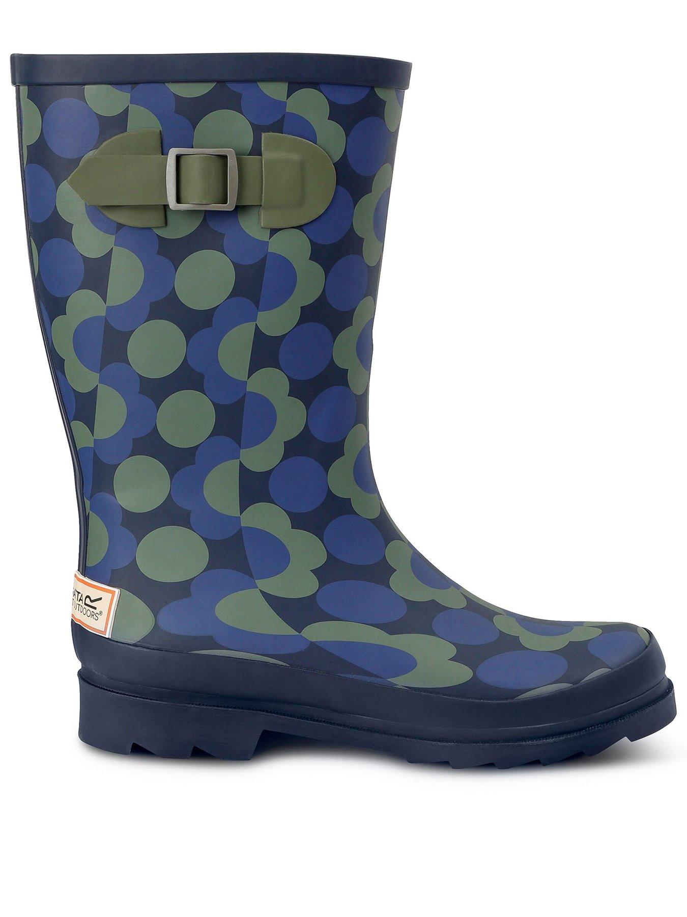 Regatta Womens Orla Kiely Mid Length Wellies - Blue