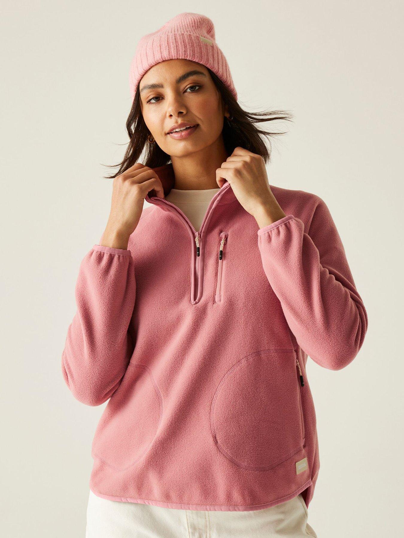 regatta-womens-frankie-12-zip-fleece-pink