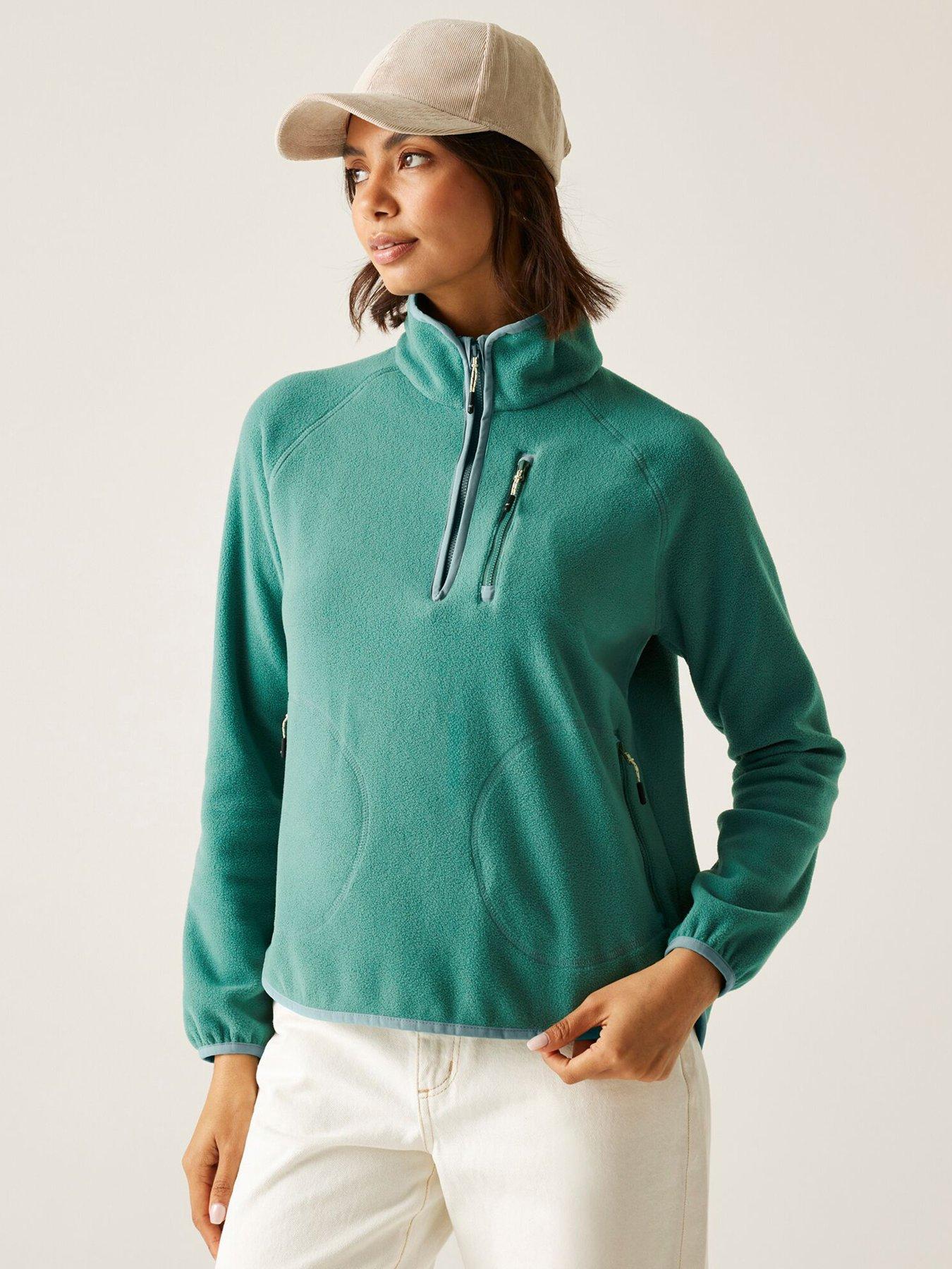 regatta-womens-frankie-12-zip-fleece-green
