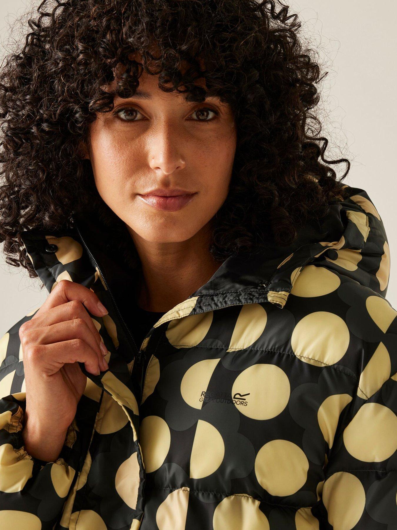 Image 4 of 6 of Regatta Womens Orla Kiely Padded Jacket - Black /Yellow