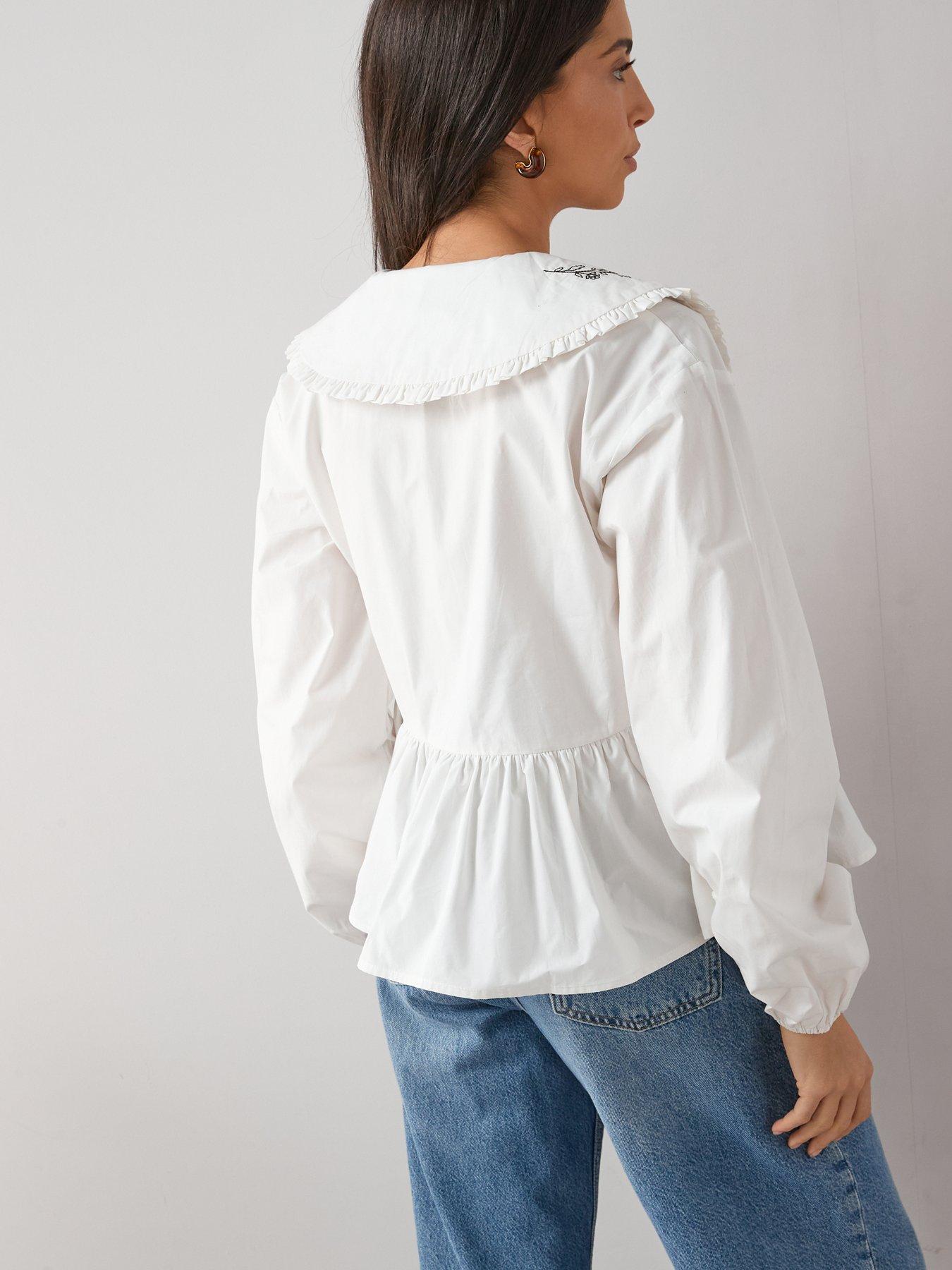 the-very-collection-embroidered-collar-blouse-whitestillFront