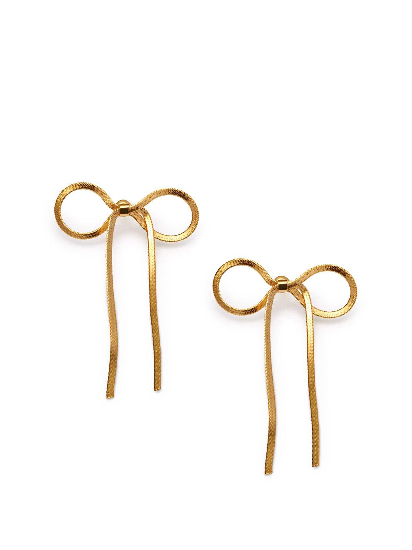 katie-loxton-amelie-bow-oversized-earrings-gold-coatedfront