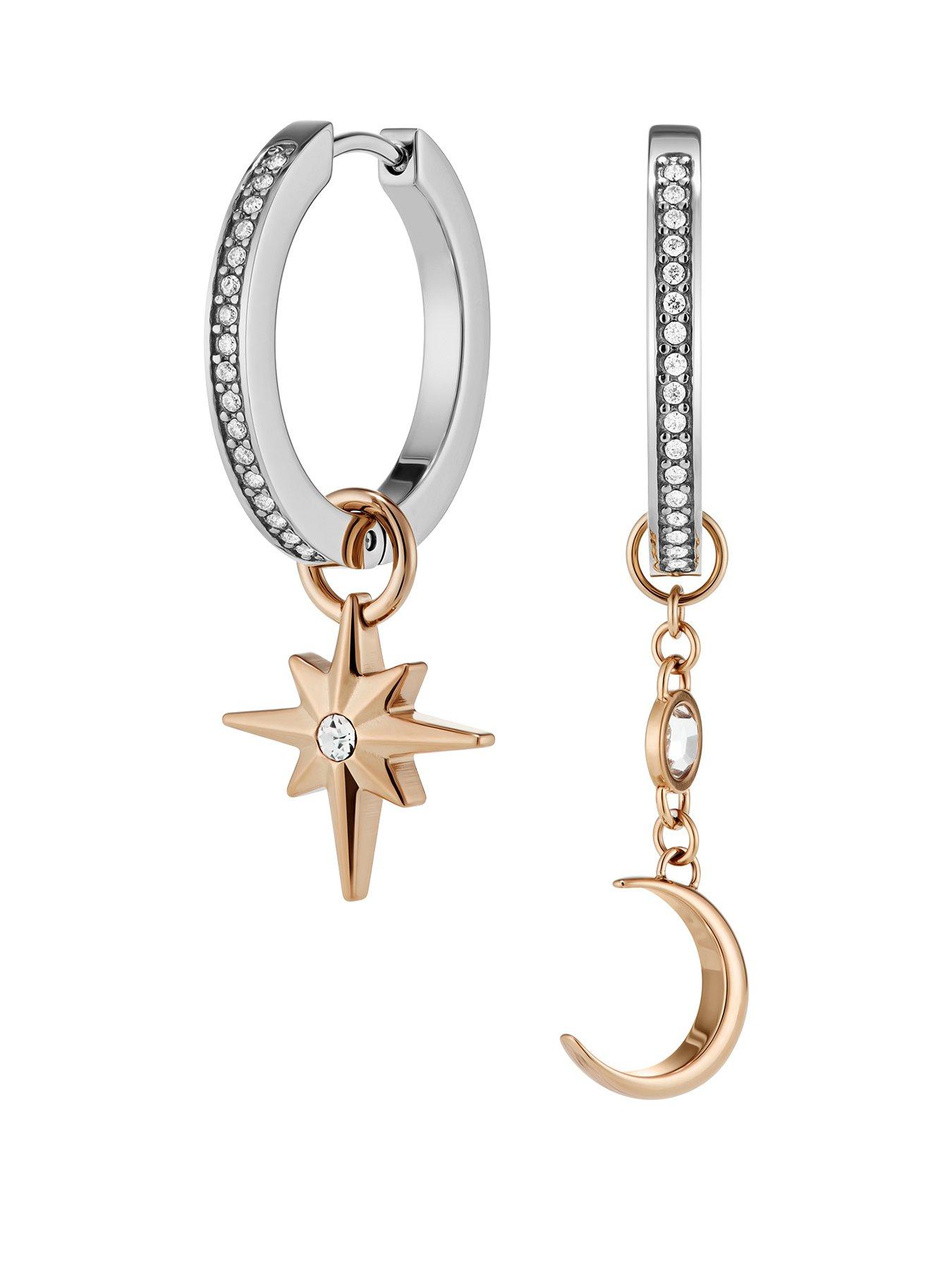 olivia-burton-celestial-star-stainless-steel-huggie-earrings