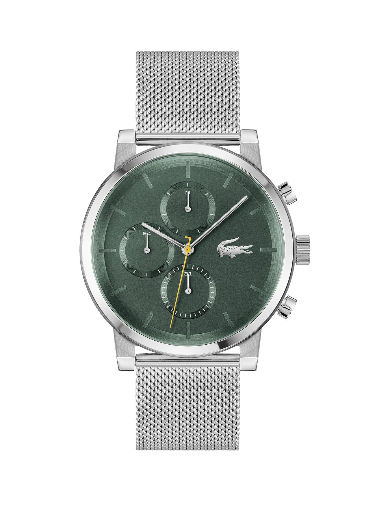Lacoste Lacoste Mens Lacoste Replay Multifunction Stainless Steel Watch - Silver