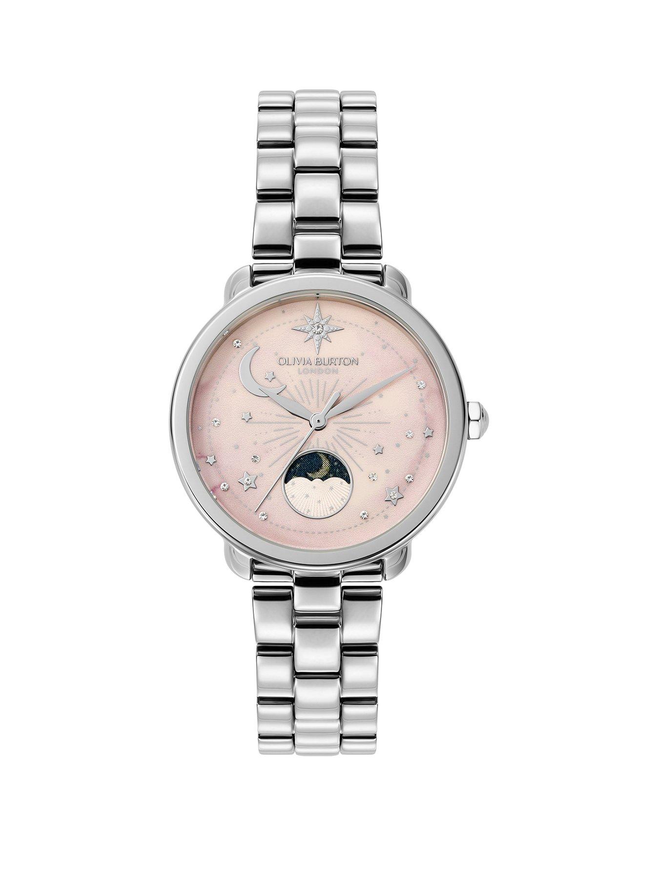 Olivia Burton Olivia Burton 34mm Moonphase Stainless Steel Watch