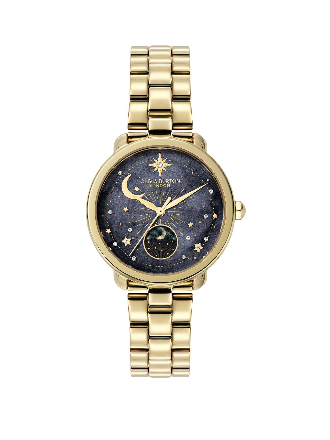 Olivia Burton Olivia Burton 34mm Moonphase Light Gold IP Watch