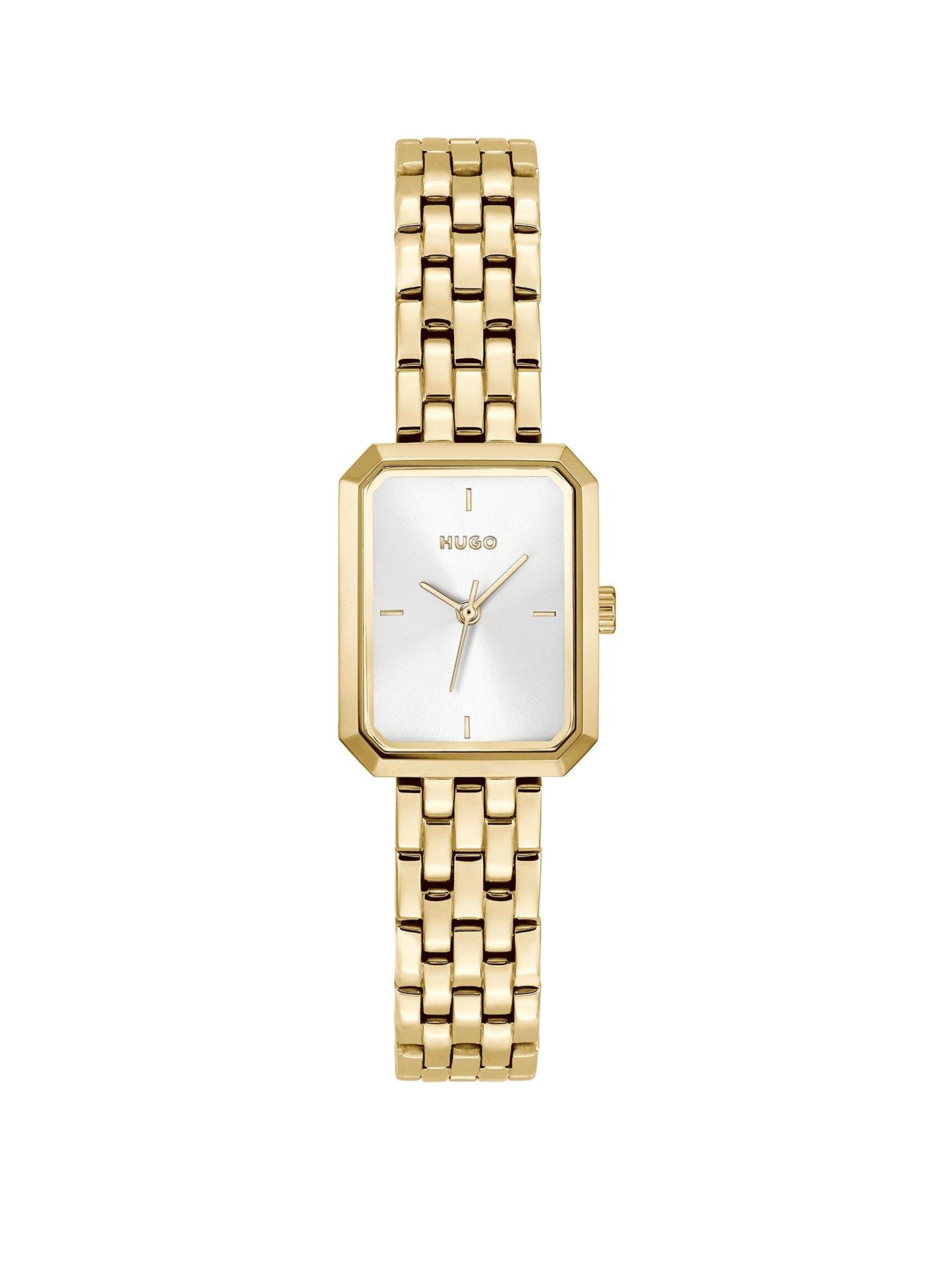 Image 1 of 6 of HUGO Light Gold IP Cosy Bracelet Watch