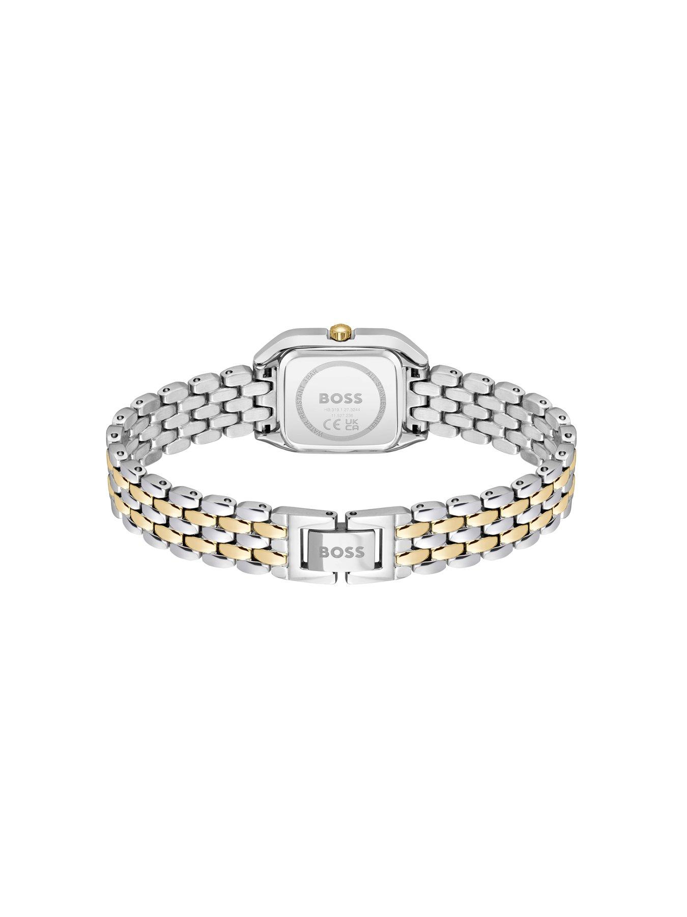 Image 3 of 7 of BOSS Ladies Mae Petite Soft Square Two Tone Bracelet Watch - Multi