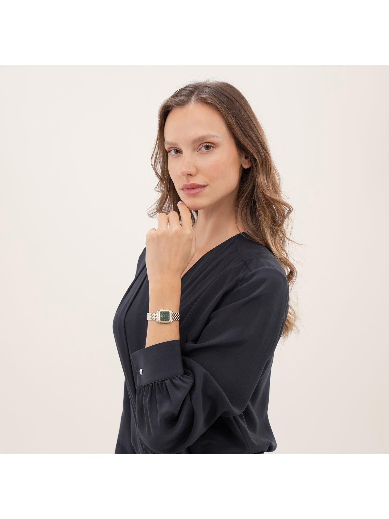 Image 4 of 7 of BOSS Ladies Mae Petite Soft Square Two Tone Bracelet Watch - Multi