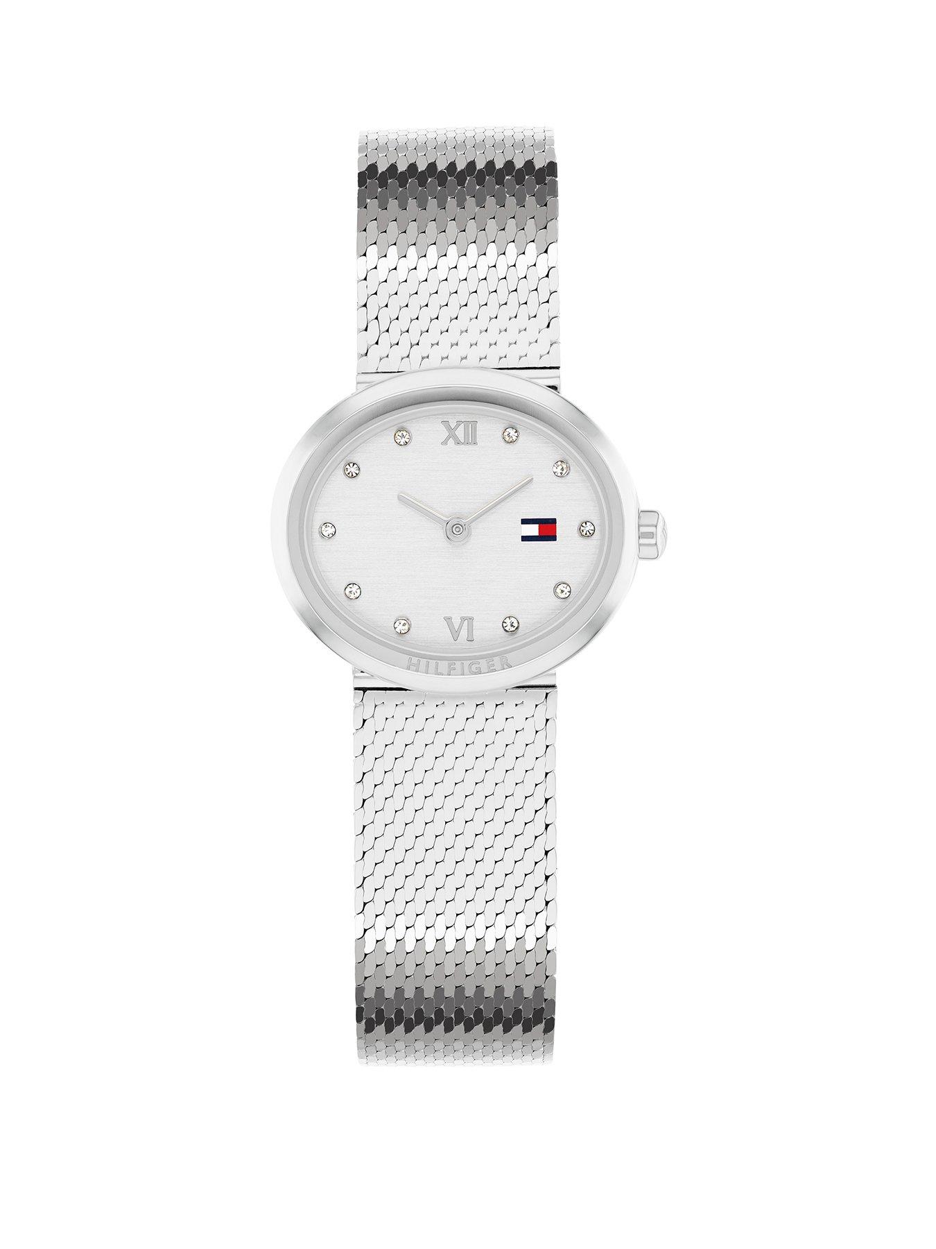 Tommy Hilfiger Women's Stainless Steel Mesh Strap Watch - Silver