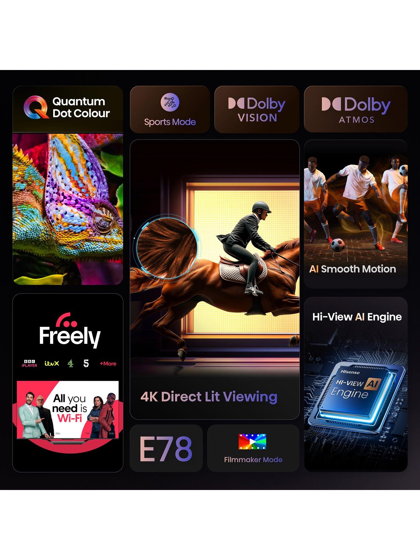 Image 4 of 7 of Hisense Hisense E7Q 43" 4K QLED Smart AI TV with Freely - 43E7QTUK