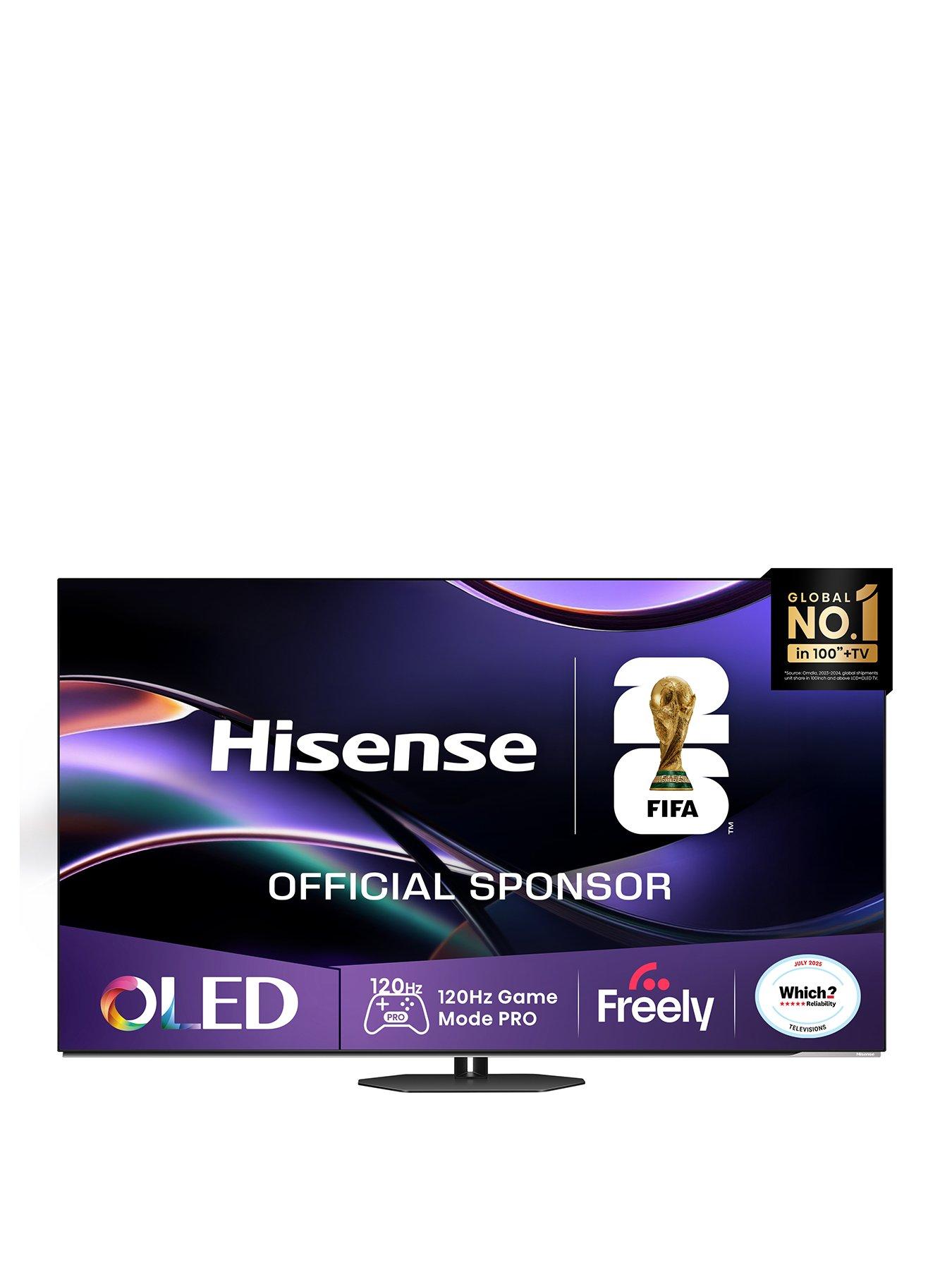 Image 1 of 7 of Hisense 55" 55A85QTUK OLED Smart AI TV with Freely