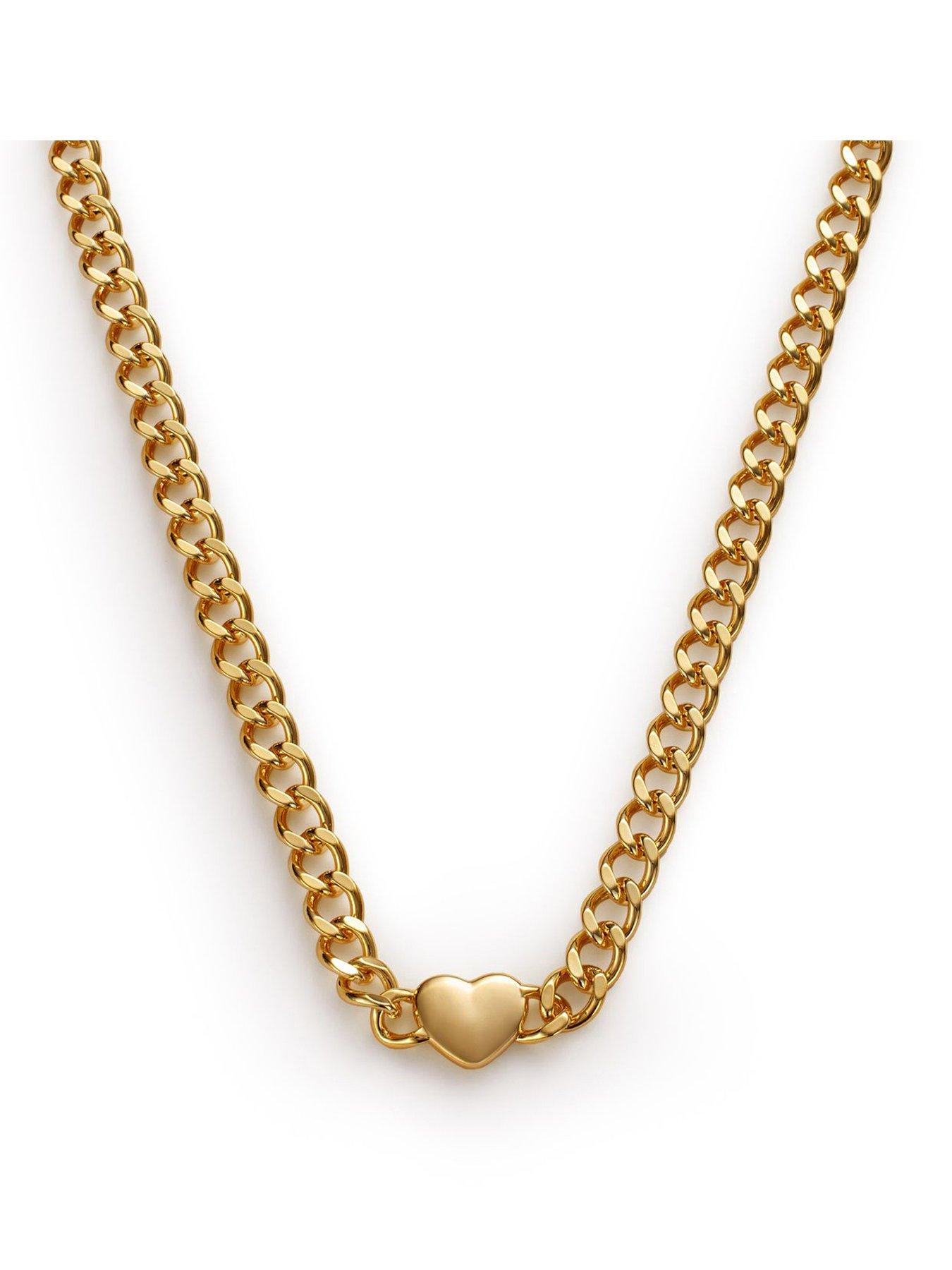 katie-loxton-allure-heart-chain-necklace-gold-coated-40cm-5cm-extender