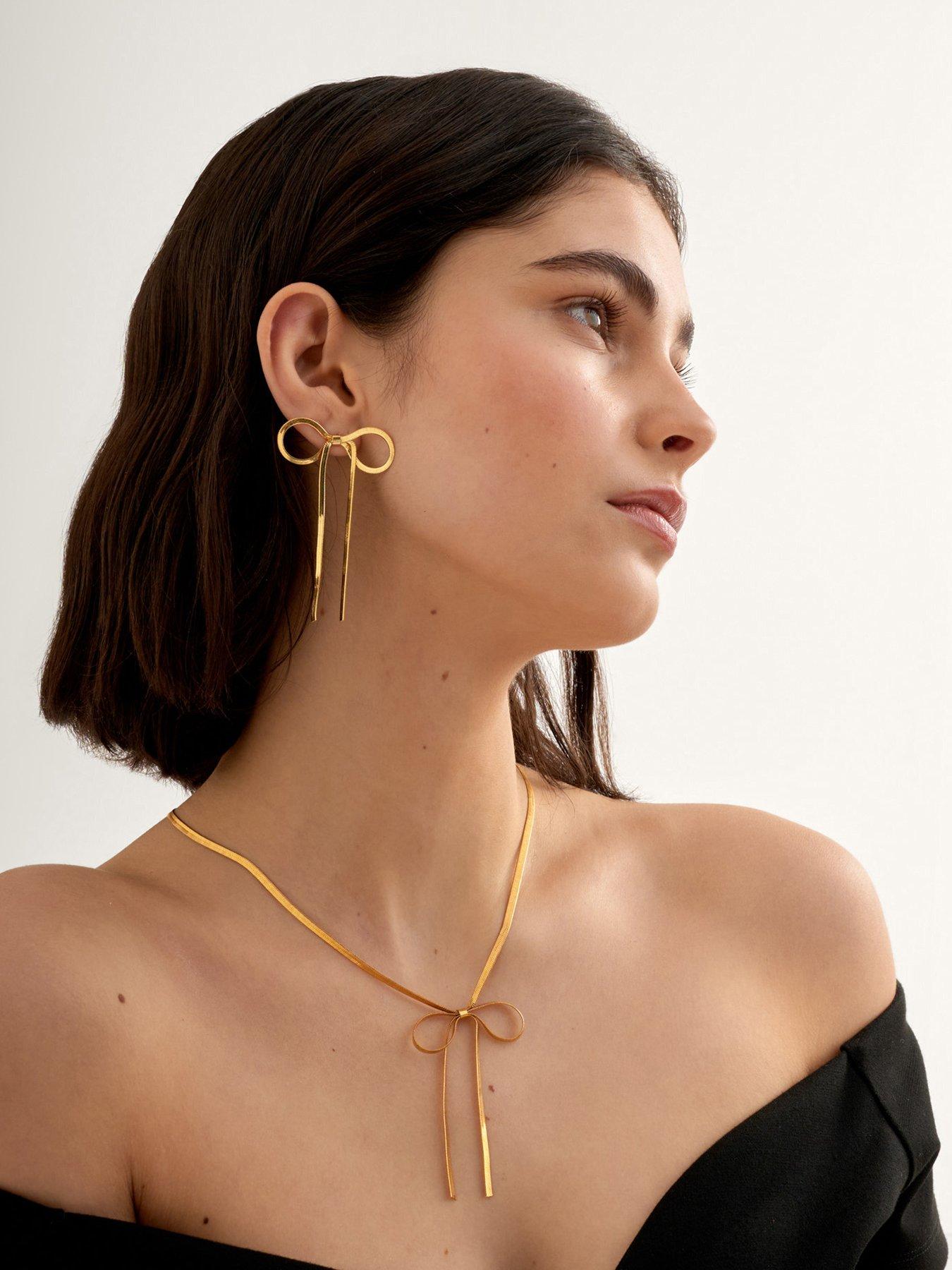katie-loxton-amelie-bow-necklace-gold-coated-45cm-5cm-extender