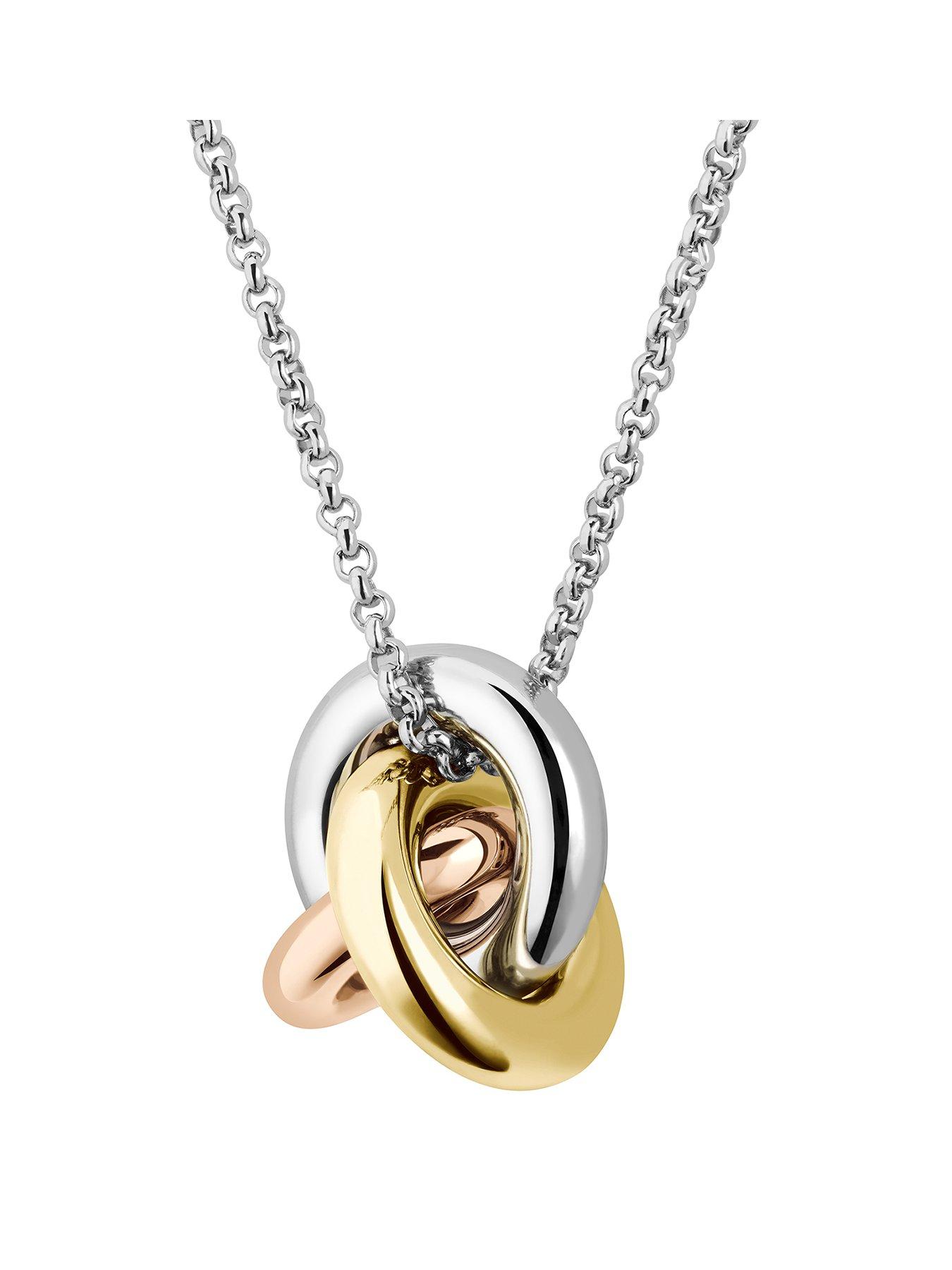 BOSS Ladies Harmonie Tri Tone Necklace - Multi